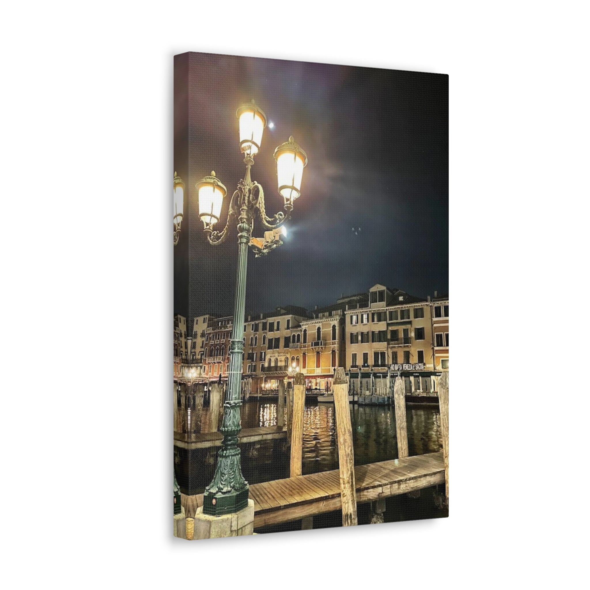 Venice Italy at Night Canvas Wrap