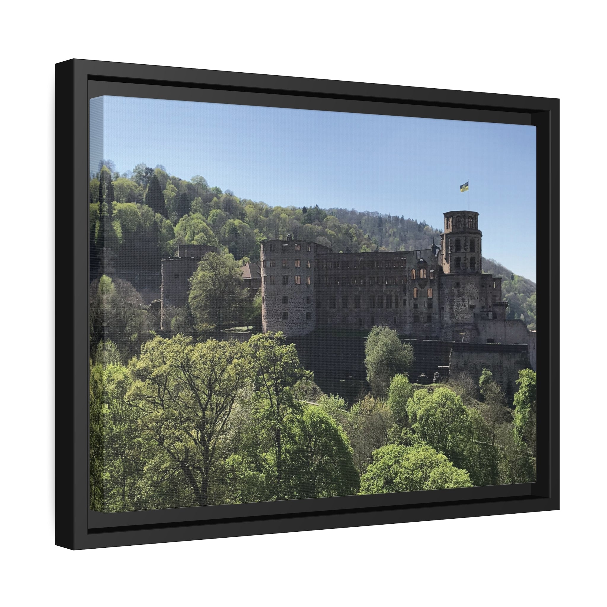 Heidelberg Castle Germany Matte Canvas, Black Frame