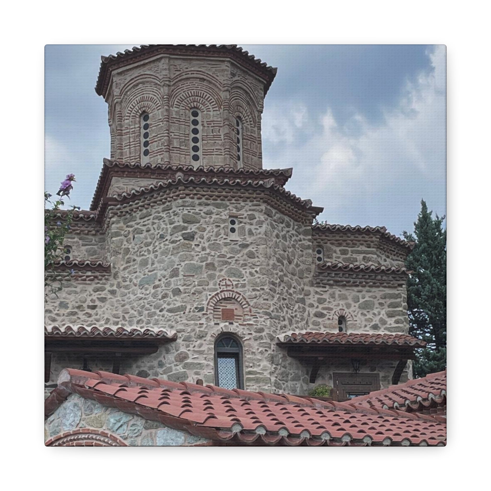 Greek Monastery Canvas Wrap