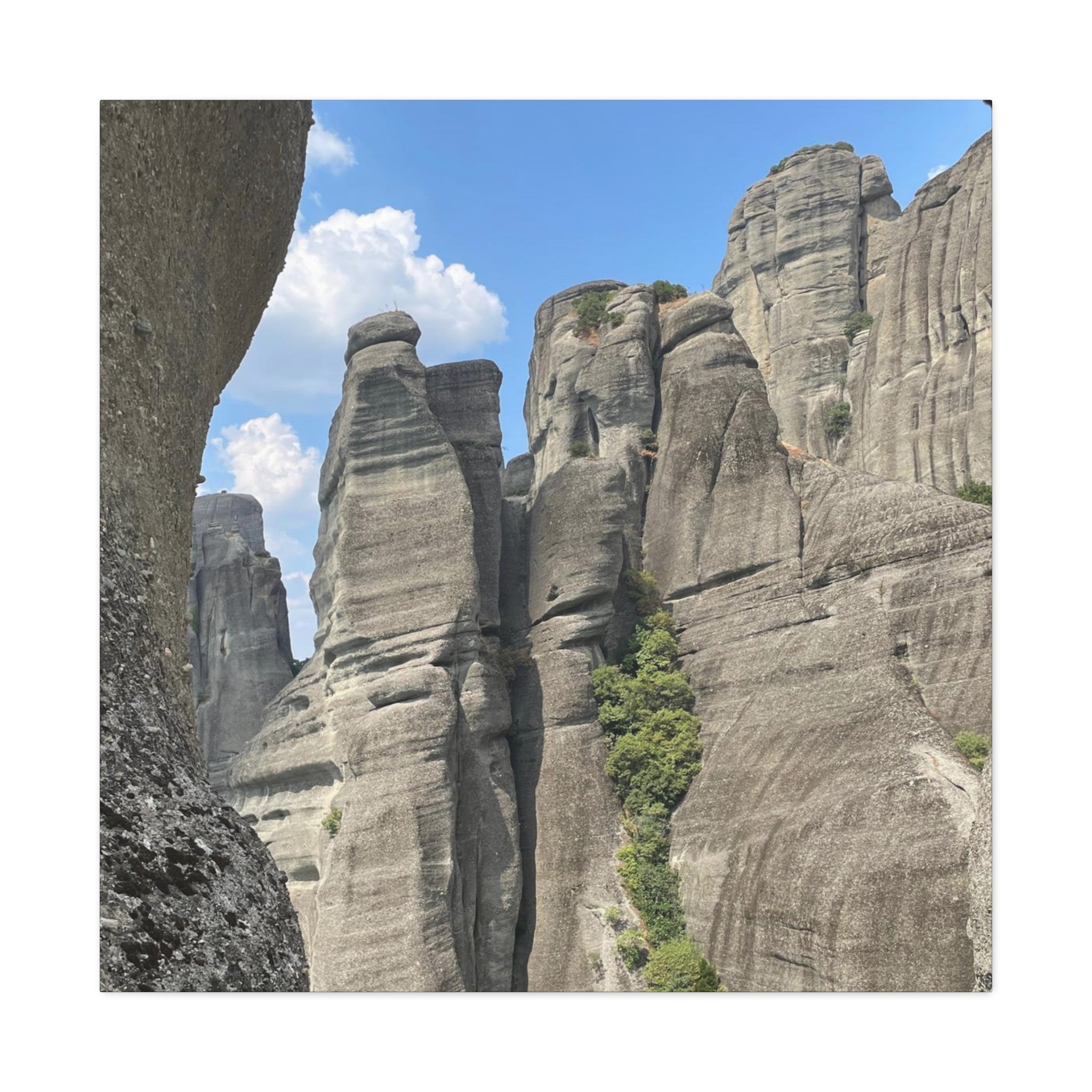 Meteora Mountains Greece Canvas Wrap