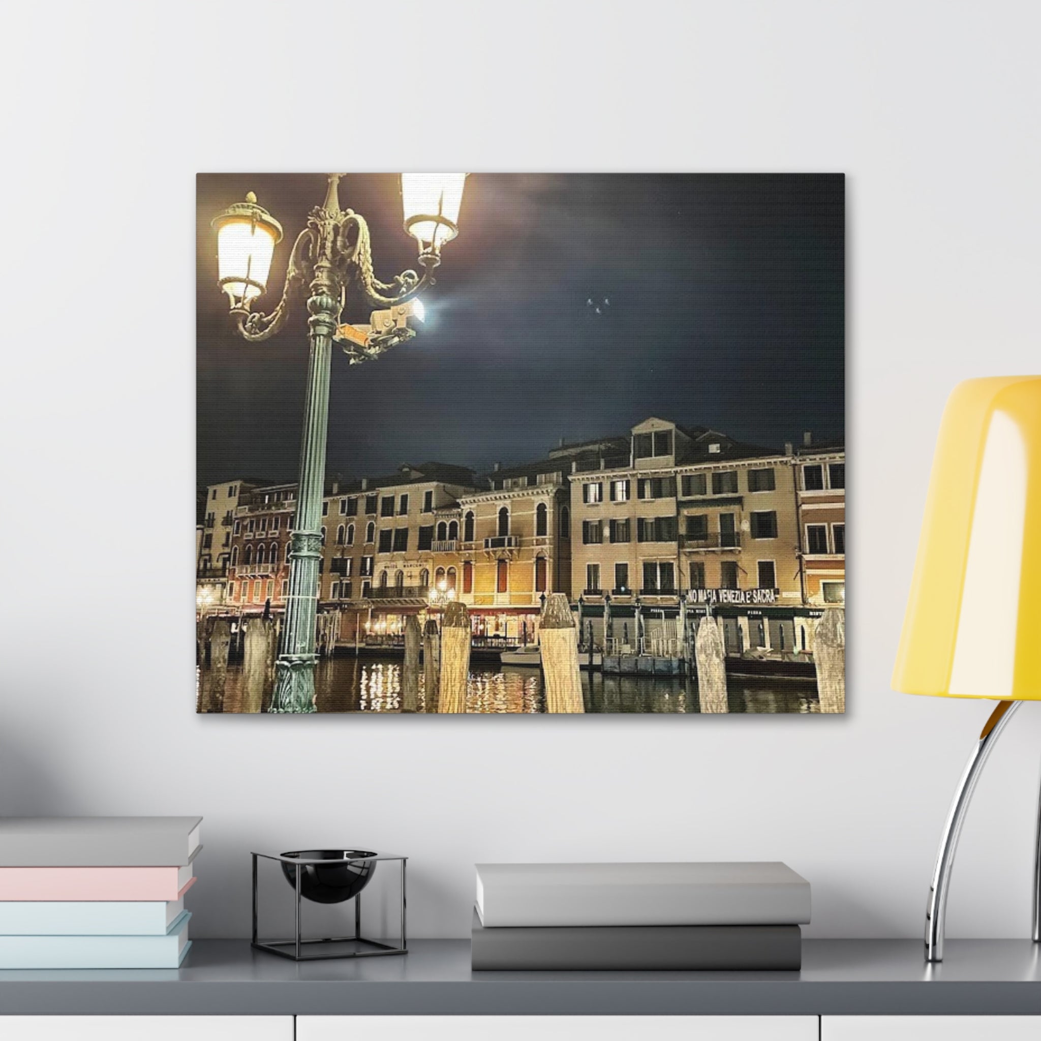 Venice Italy at Night Canvas Wrap