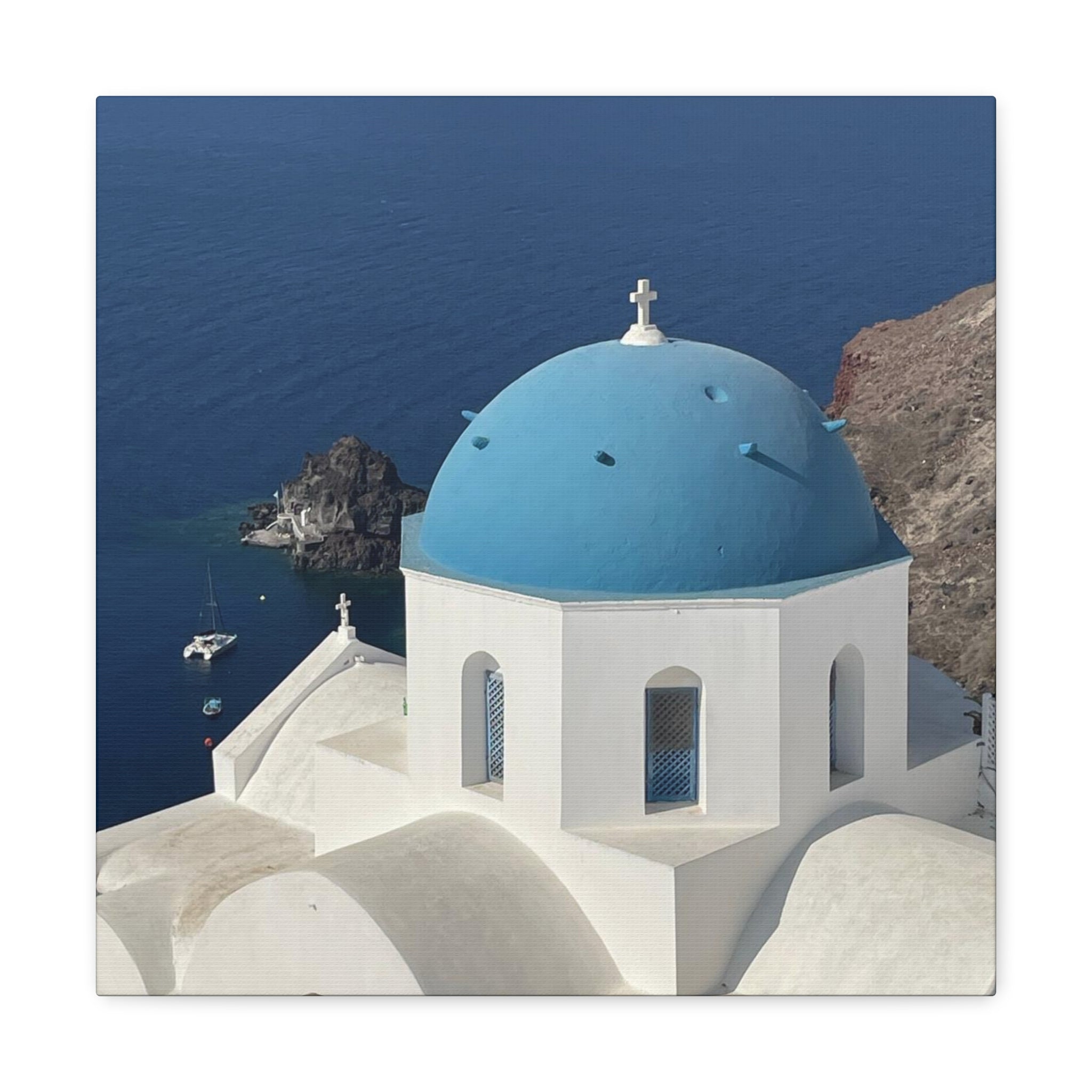 Santorini Greece Canvas Wrap