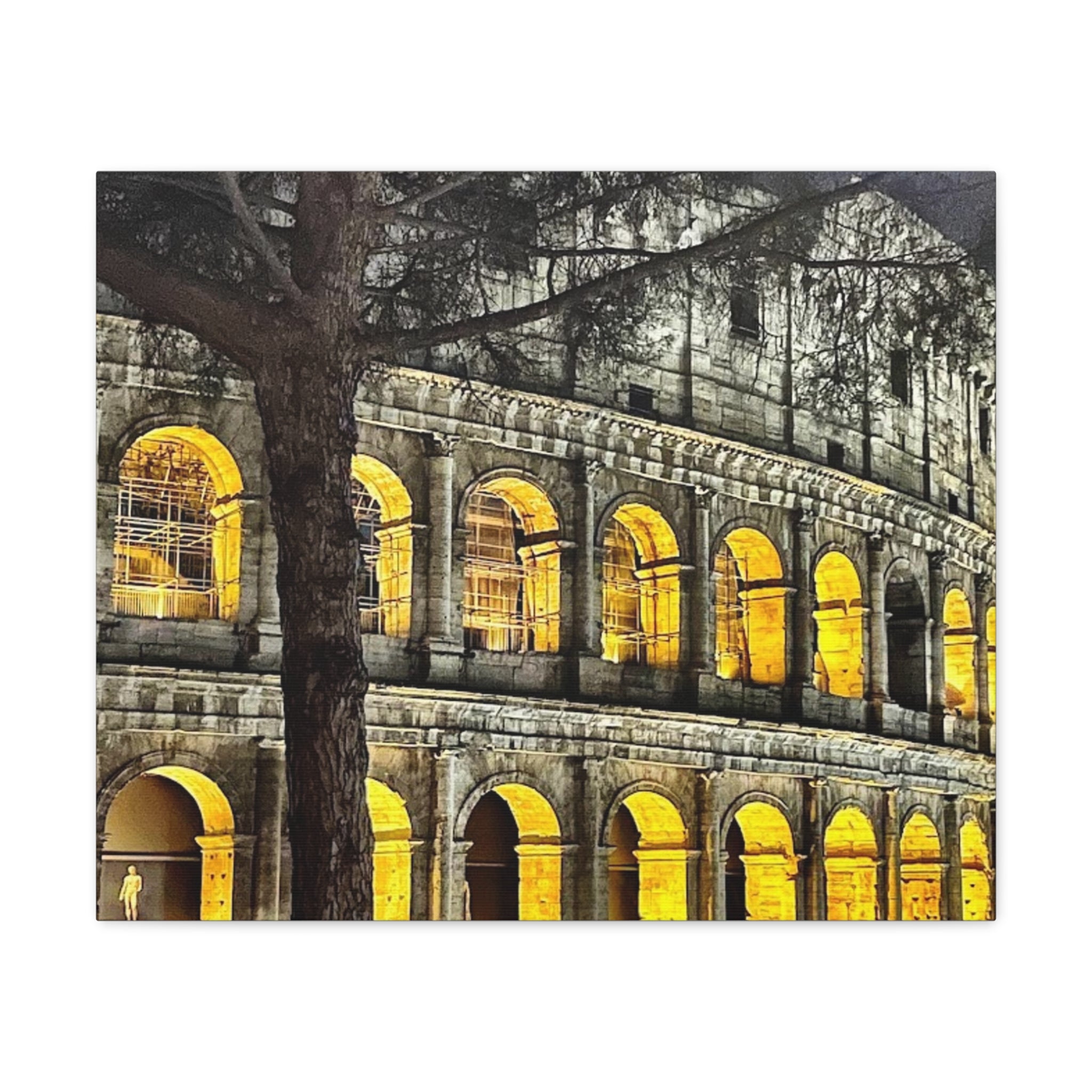 Rome at Night Canvas Wrap