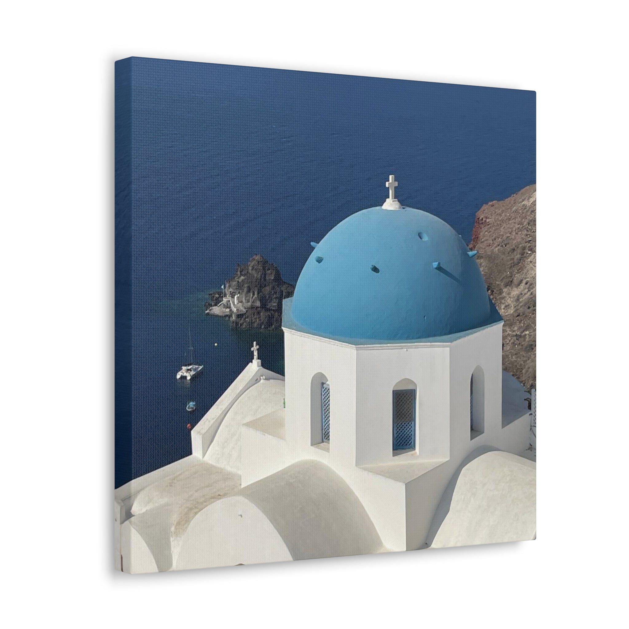 Santorini Greece Canvas Wrap