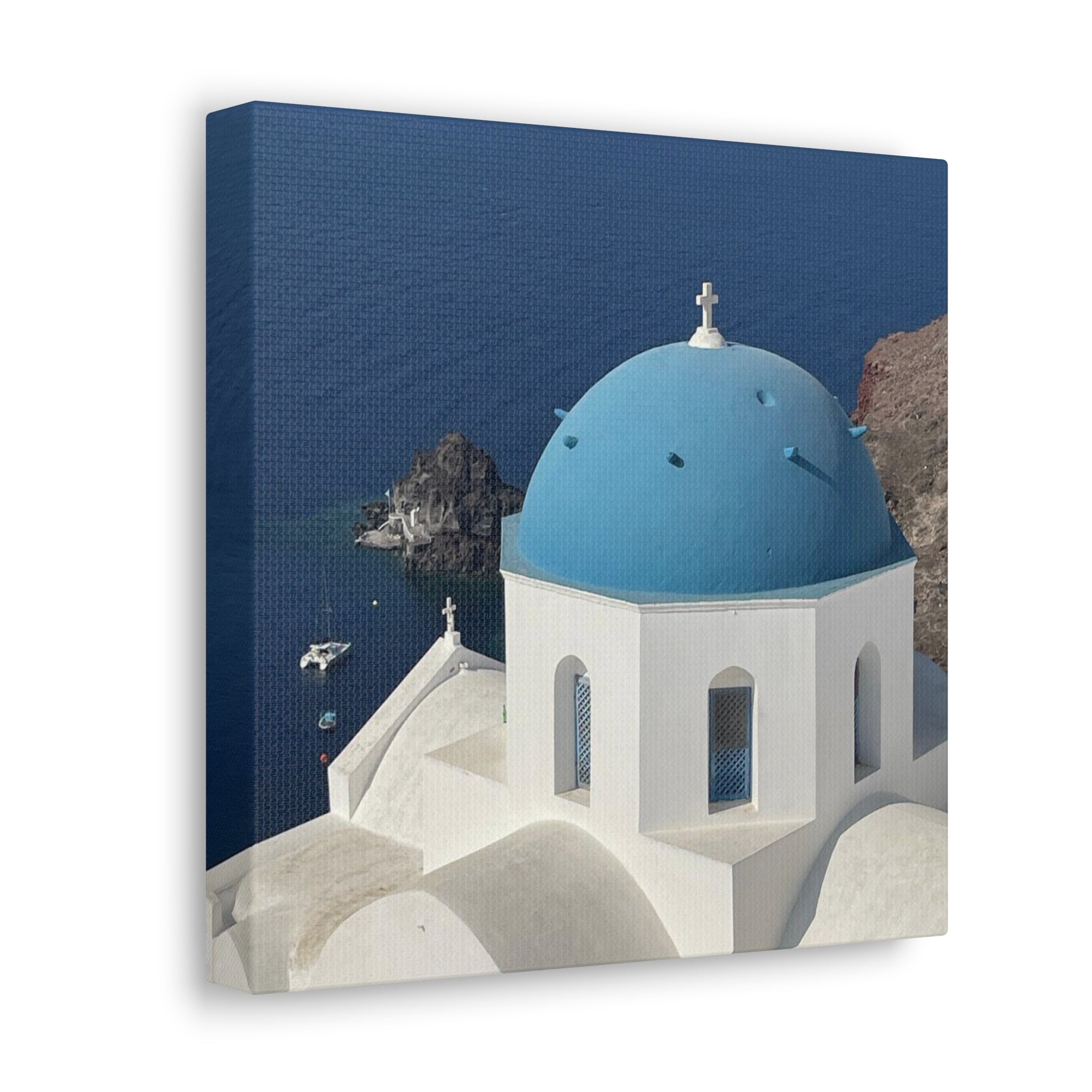 Santorini Greece Canvas Wrap