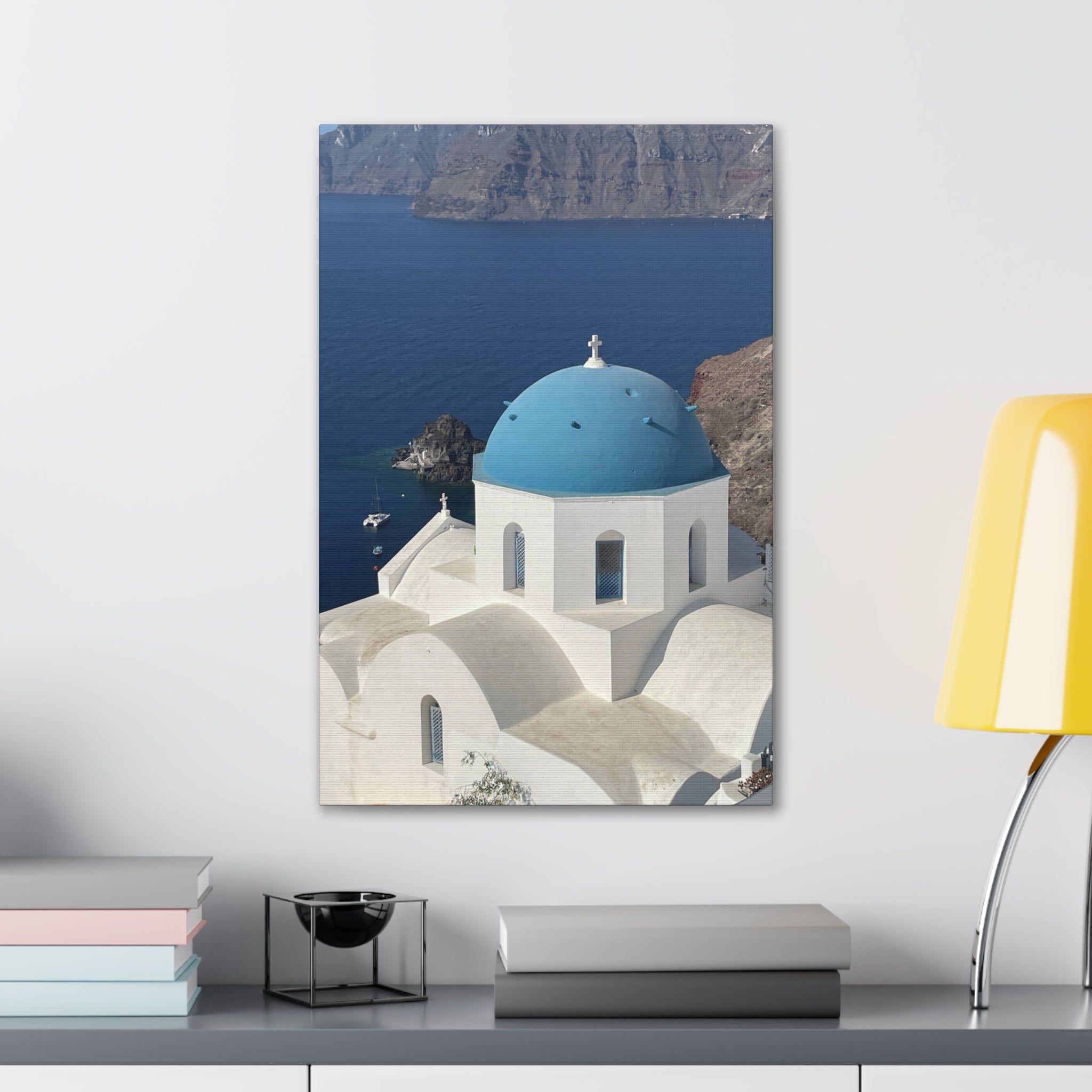 Santorini Greece Canvas Wrap