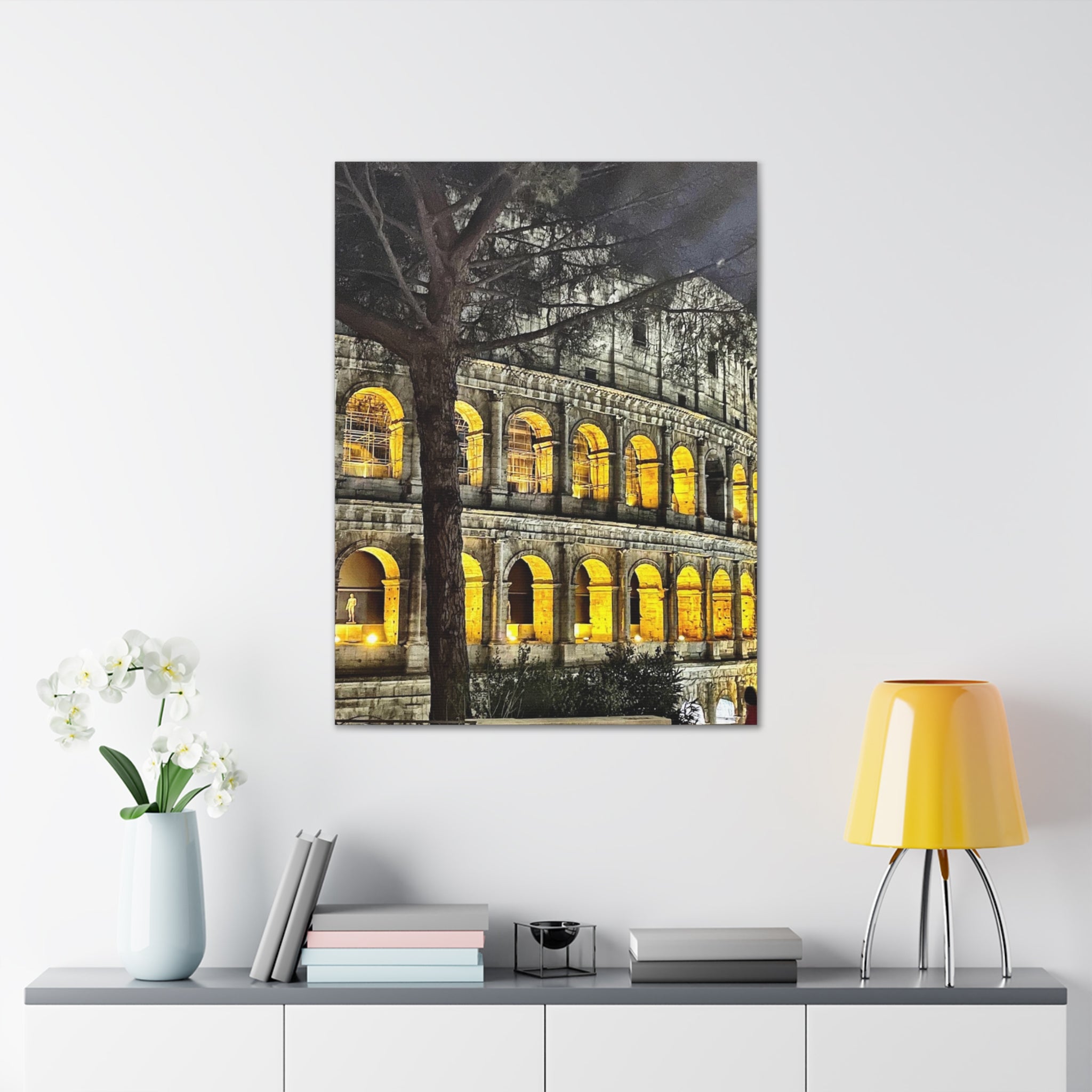 Rome at Night Canvas Wrap