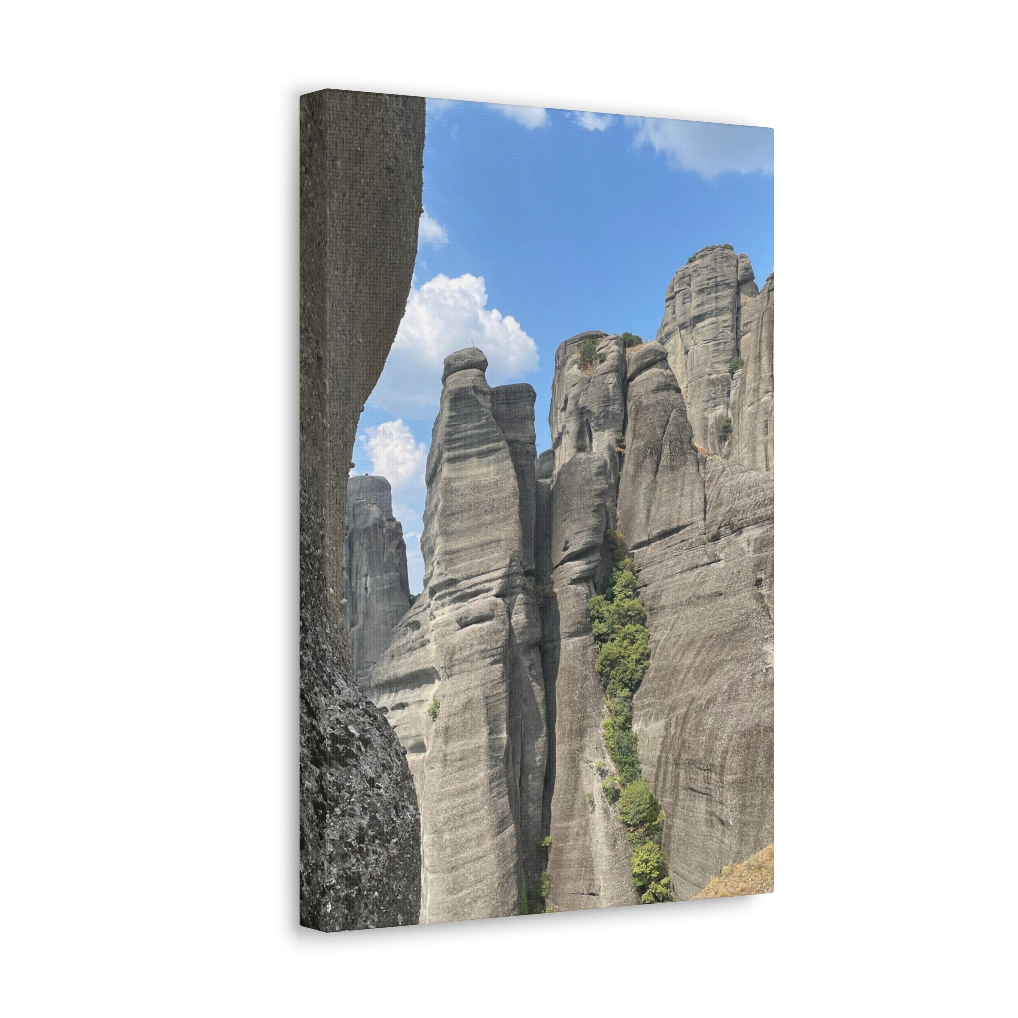 Meteora Mountains Greece Canvas Wrap