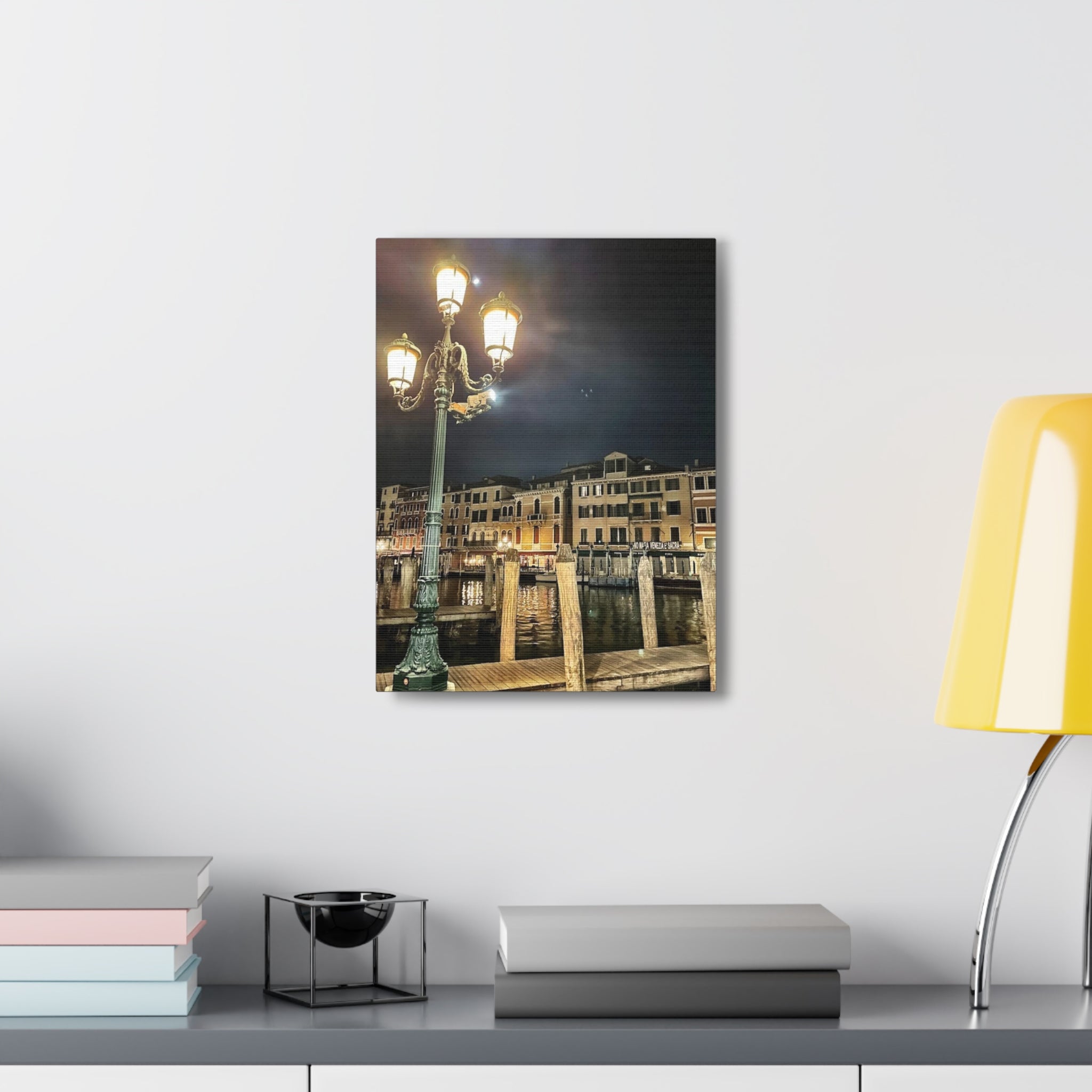 Venice Italy at Night Canvas Wrap