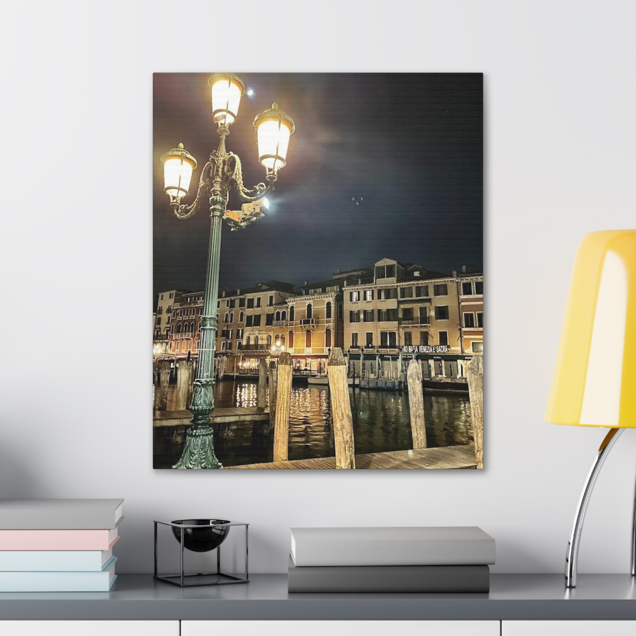 Venice Italy at Night Canvas Wrap