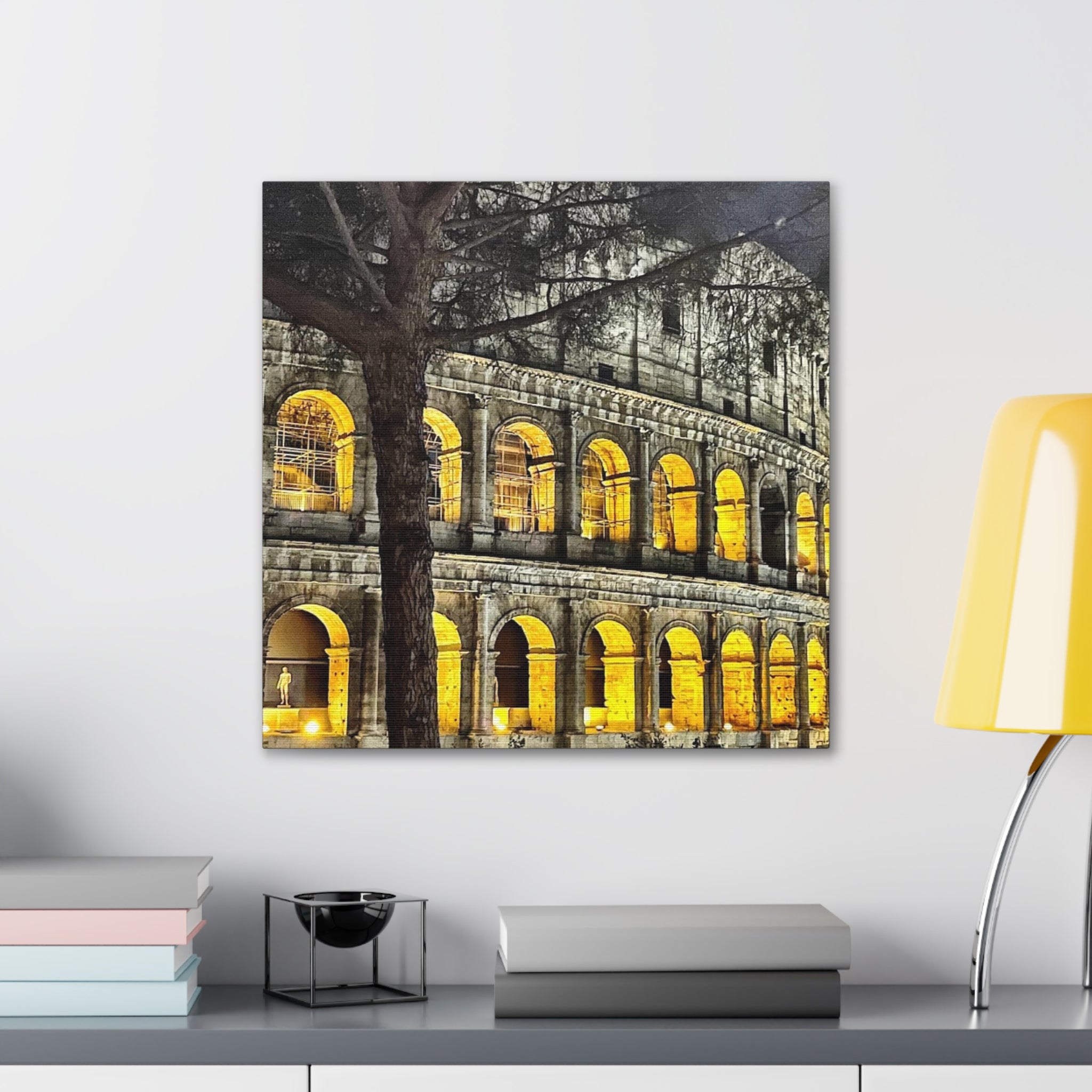 Rome at Night Canvas Wrap