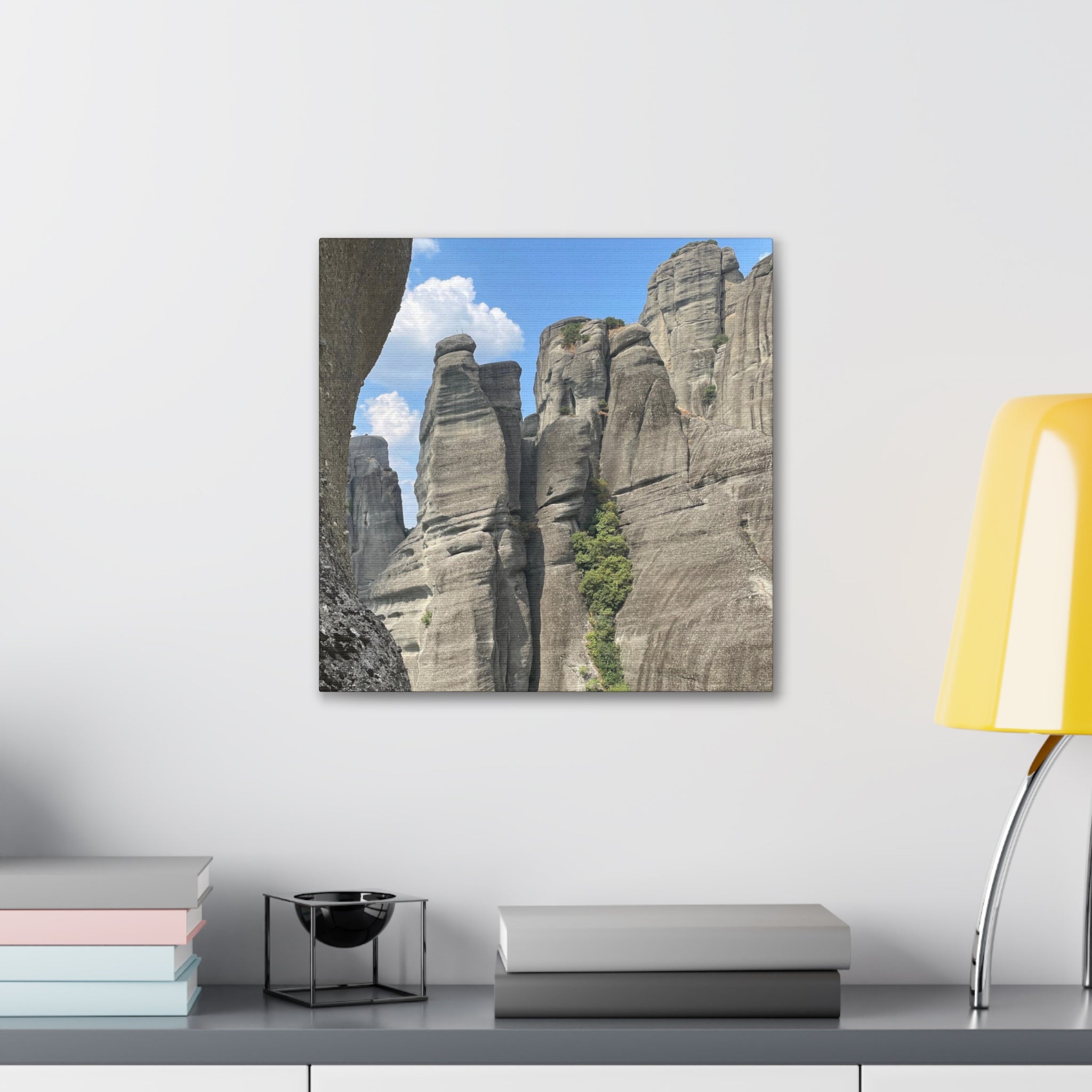 Meteora Mountains Greece Canvas Wrap