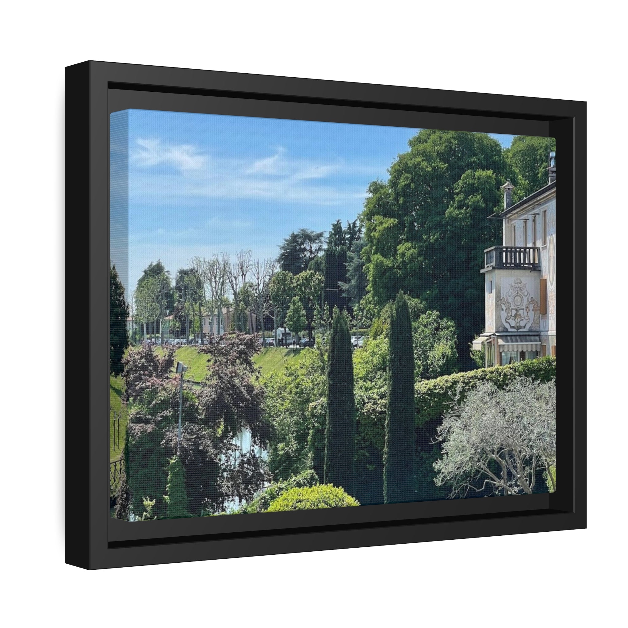 Walls of Cittadella Italy Matte Canvas, Black Frame
