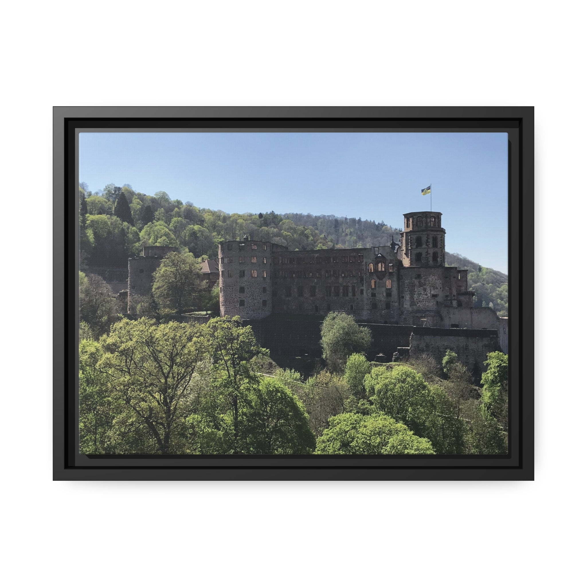 Heidelberg Castle Germany Matte Canvas, Black Frame