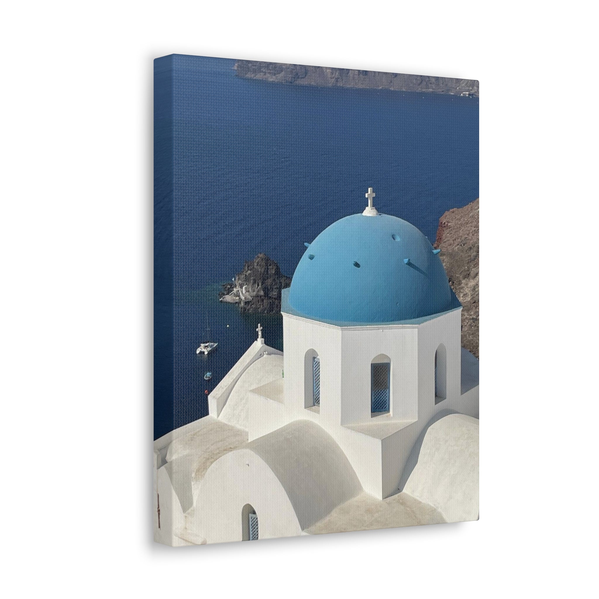 Santorini Greece Canvas Wrap