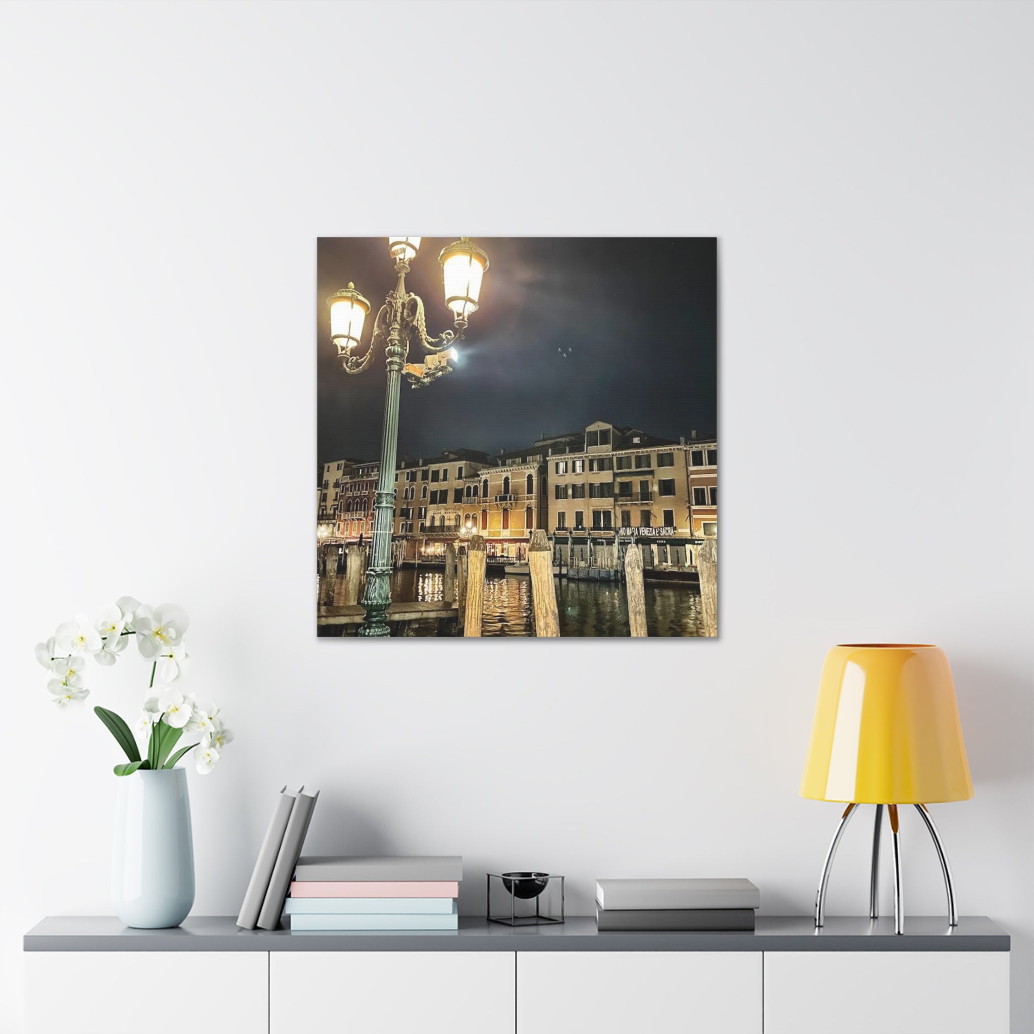 Venice Italy at Night Canvas Wrap