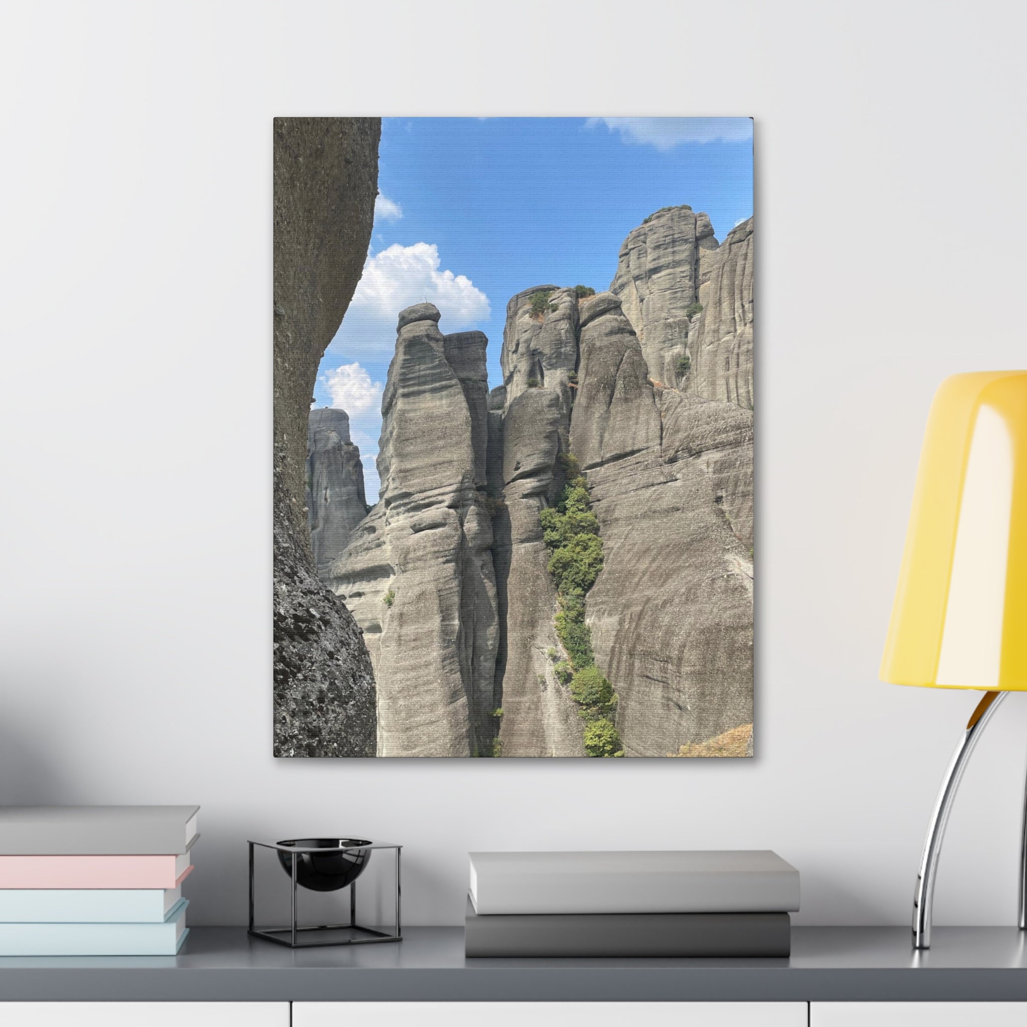 Meteora Mountains Greece Canvas Wrap