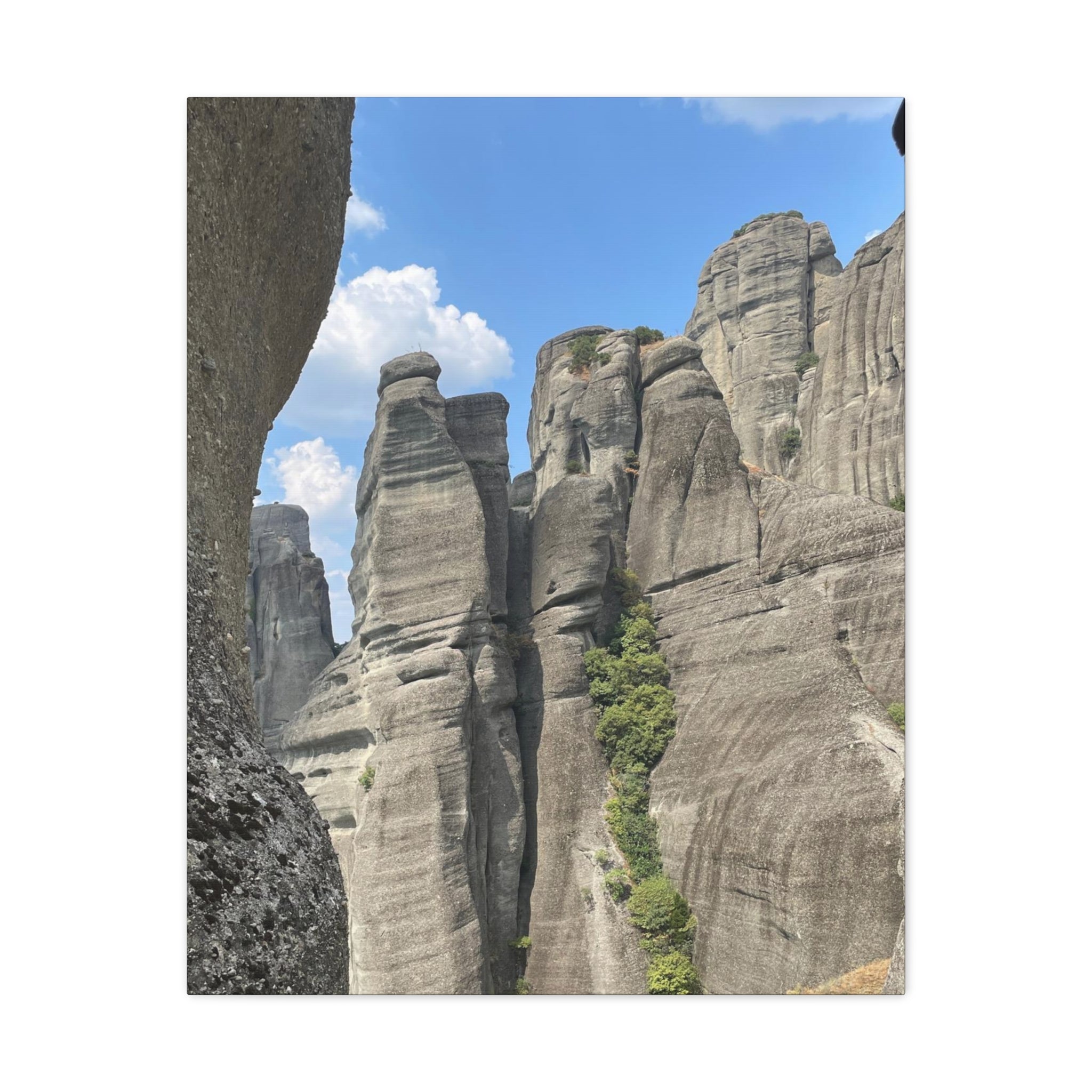 Meteora Mountains Greece Canvas Wrap