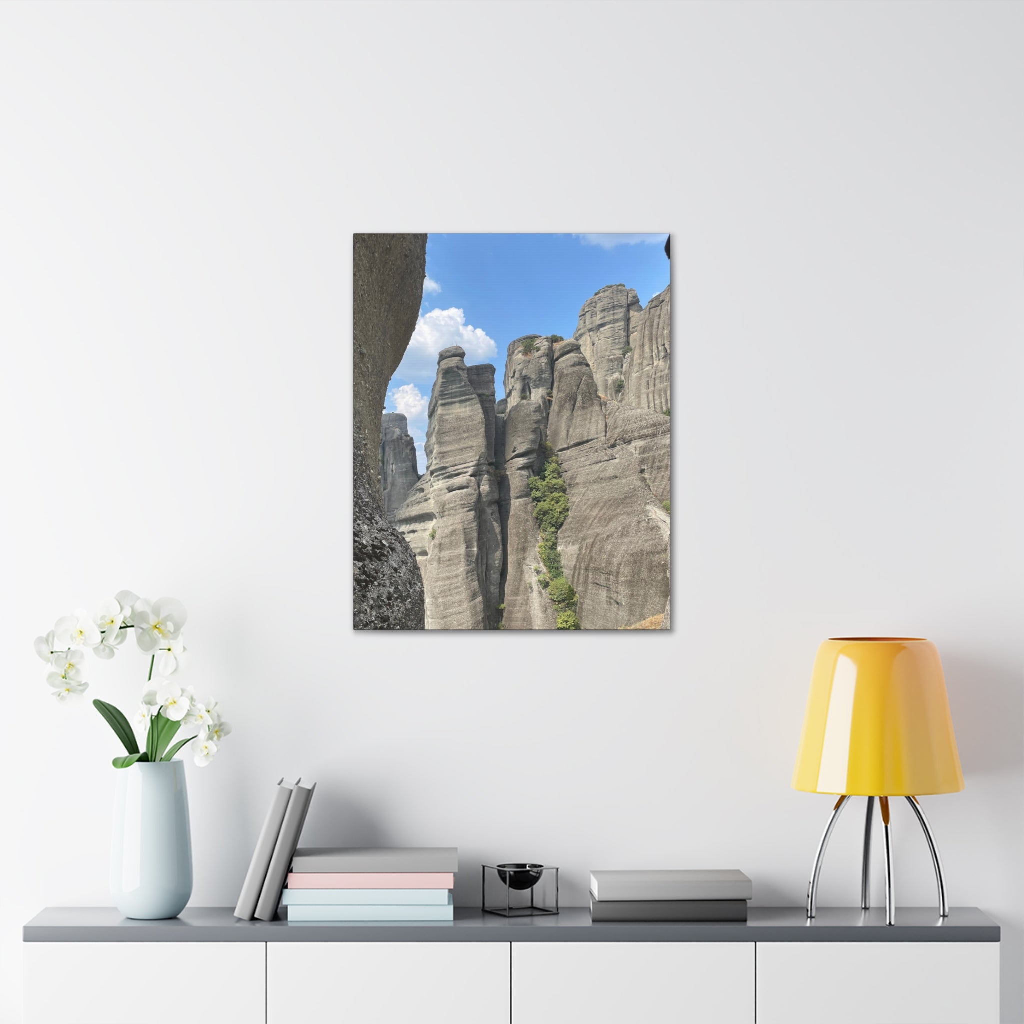 Meteora Mountains Greece Canvas Wrap