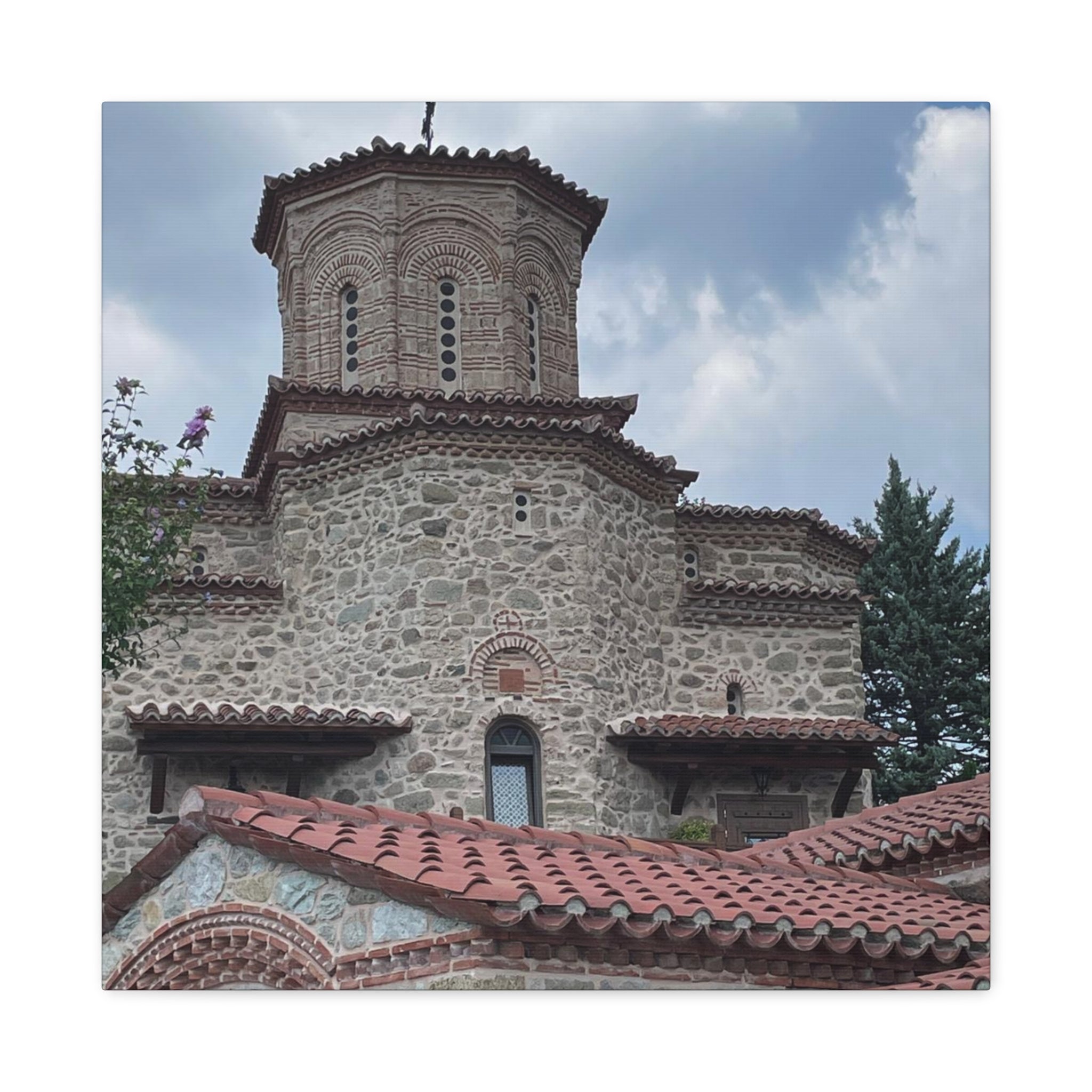 Greek Monastery Canvas Wrap