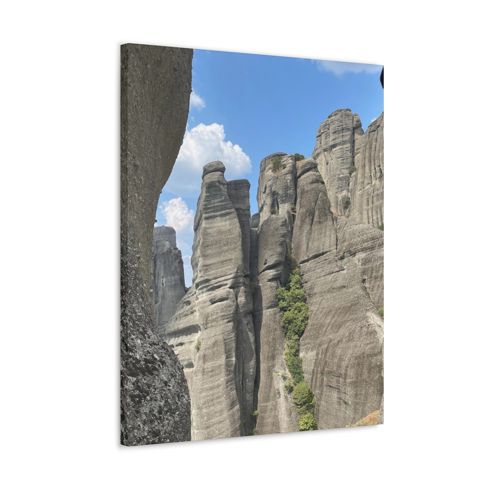 Meteora Mountains Greece Canvas Wrap