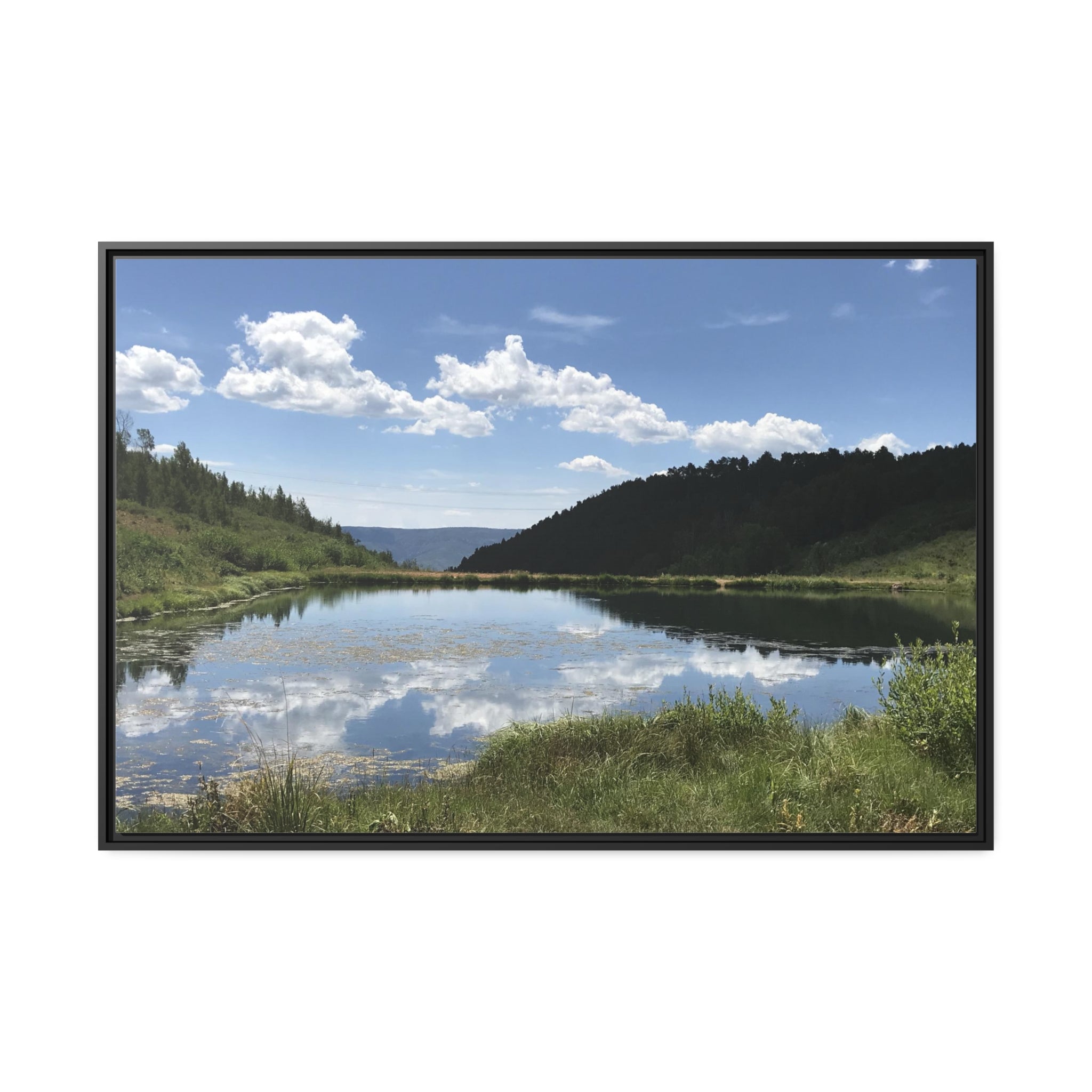 Utah Mountains Matte Canvas, Black Frame
