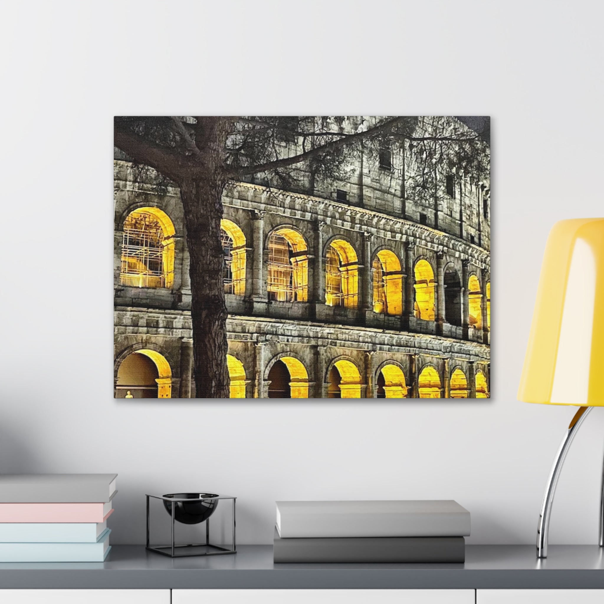 Rome at Night Canvas Wrap