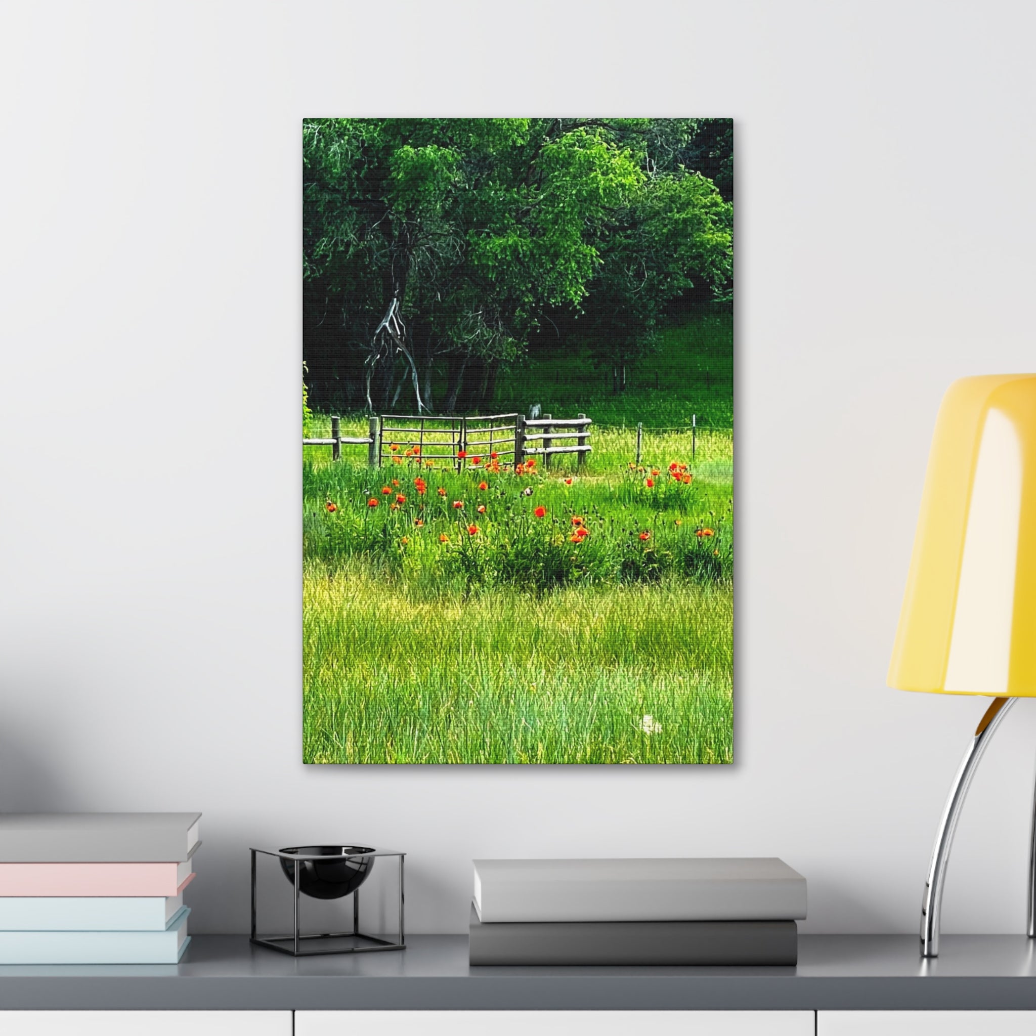 Utah Poppy Field Canvas Wrap