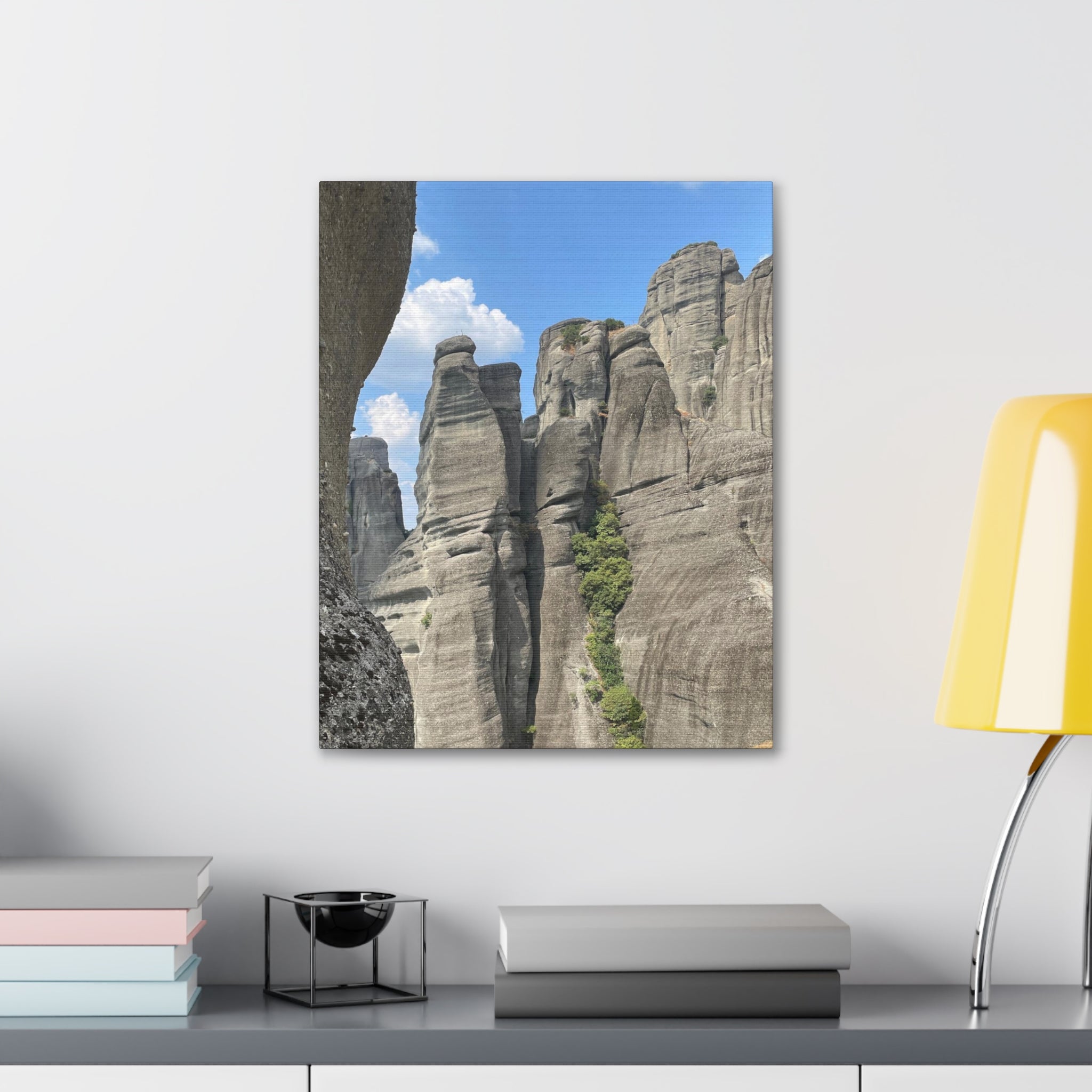 Meteora Mountains Greece Canvas Wrap