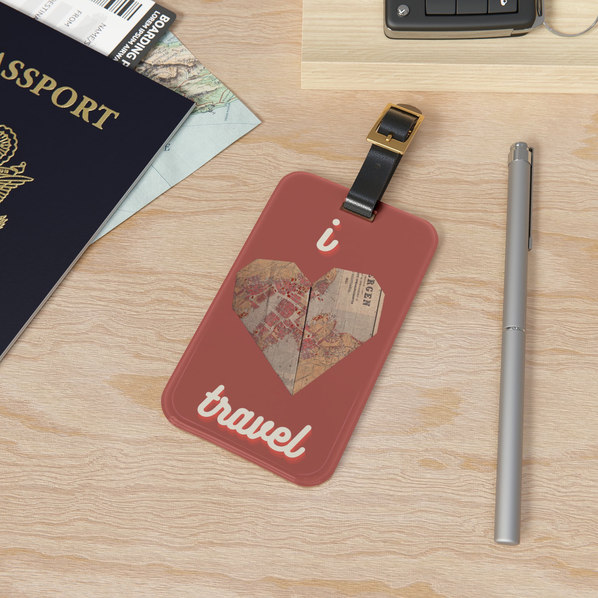 I Heart Travel Luggage Tag