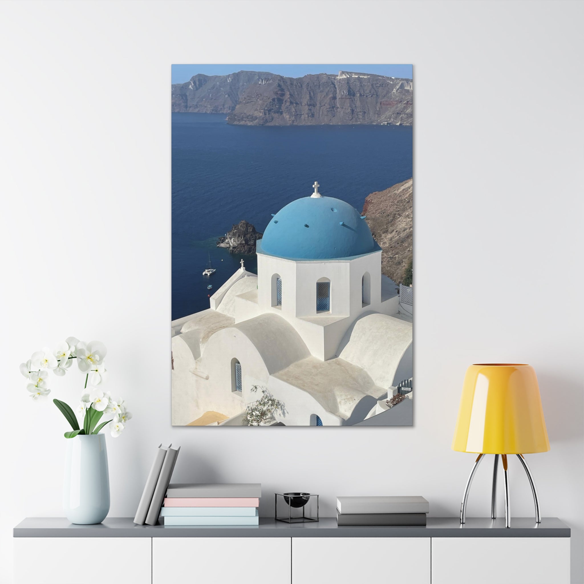 Santorini Greece Canvas Wrap