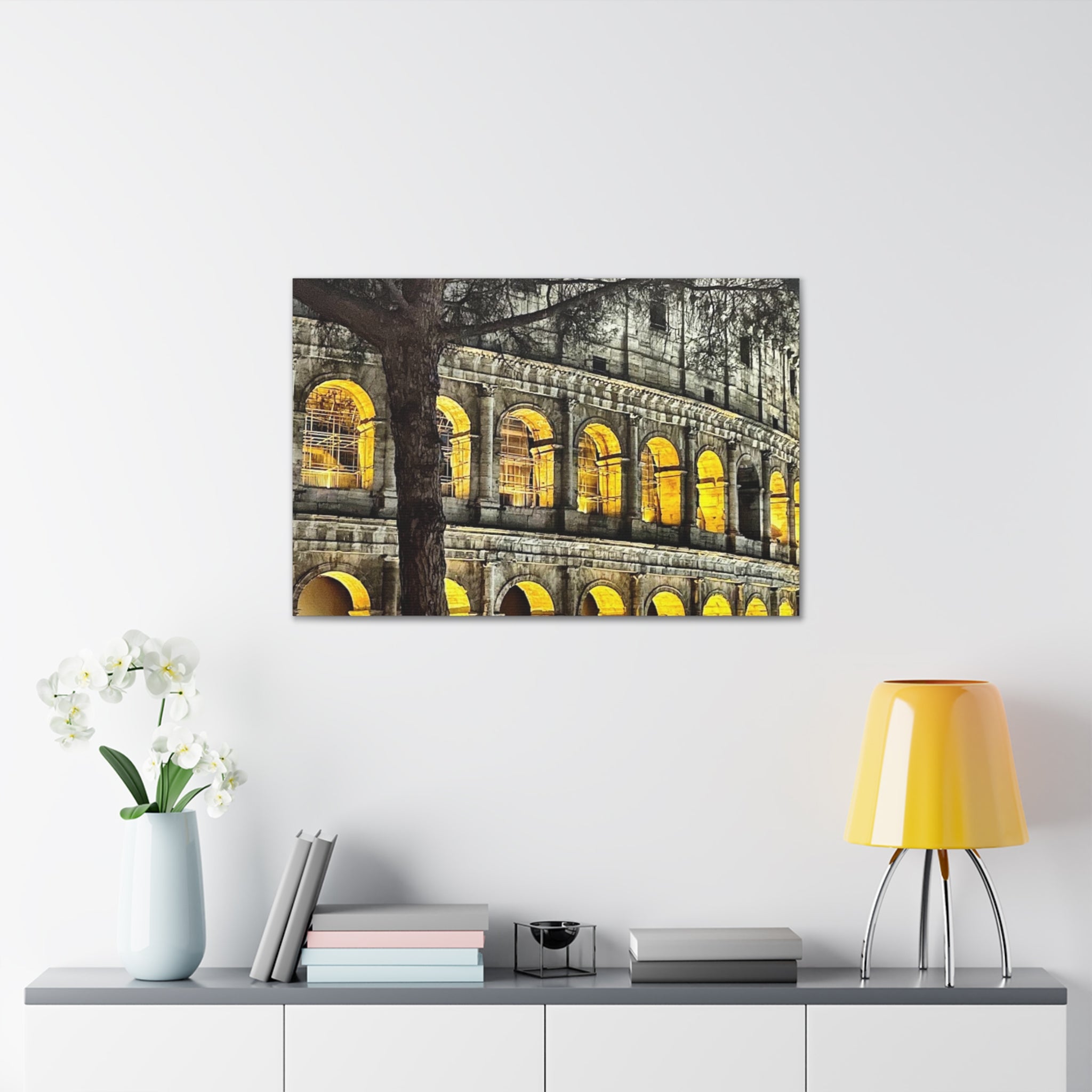 Rome at Night Canvas Wrap