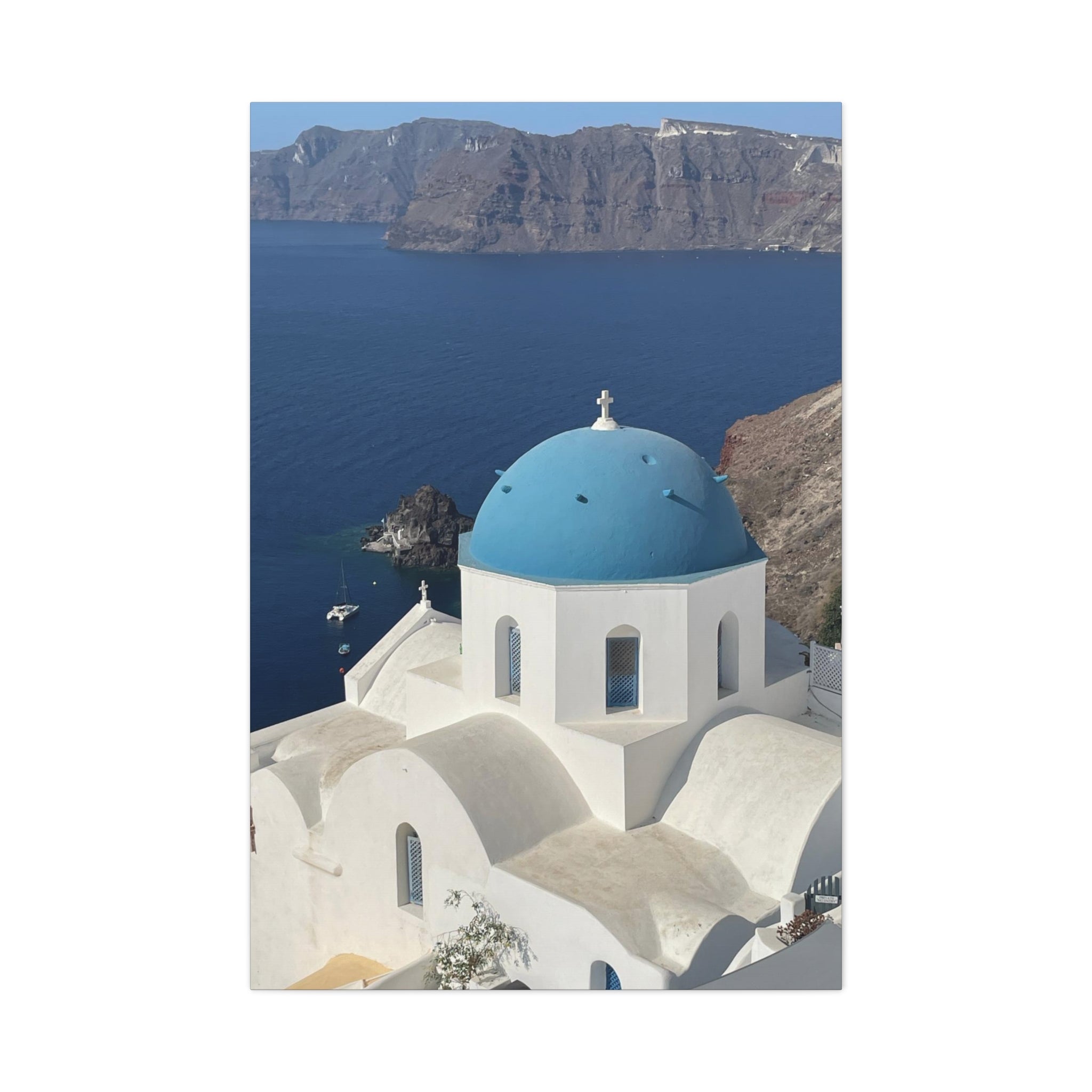 Santorini Greece Canvas Wrap