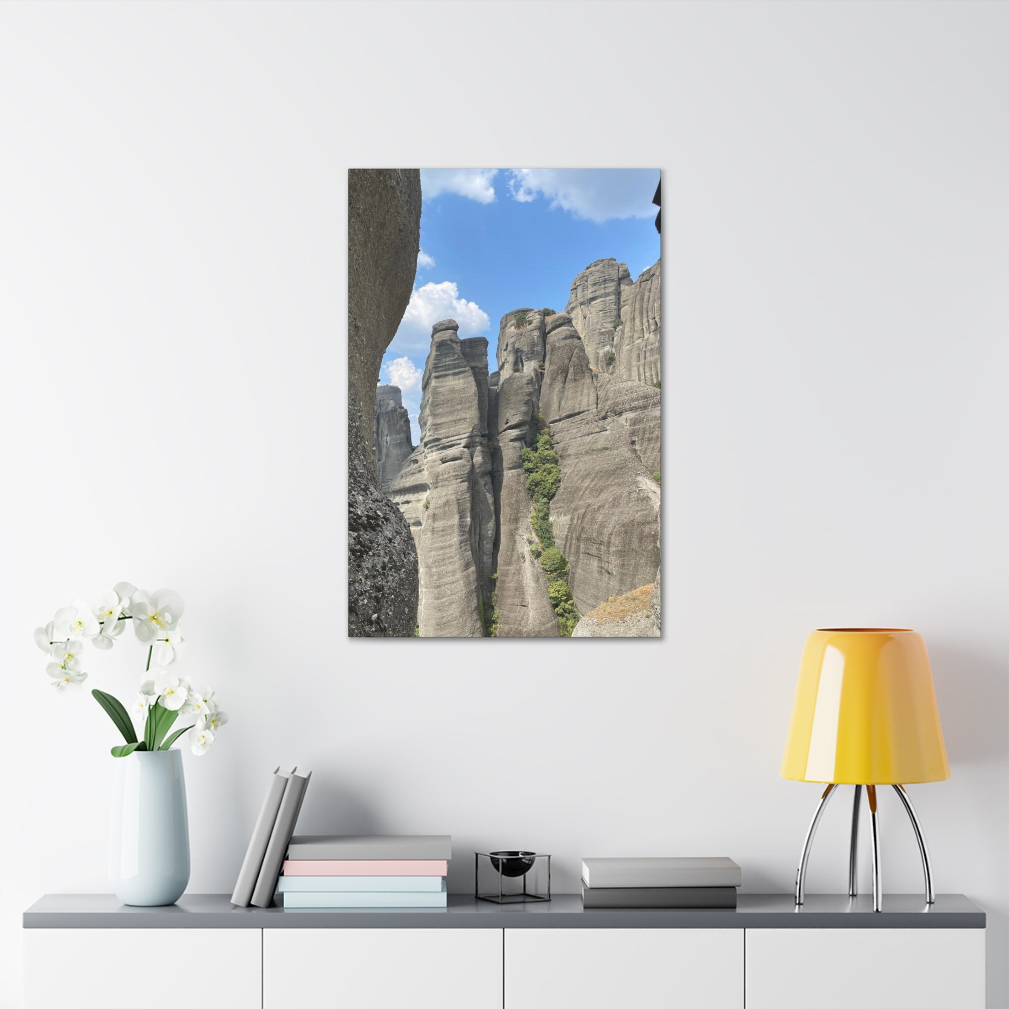 Meteora Mountains Greece Canvas Wrap