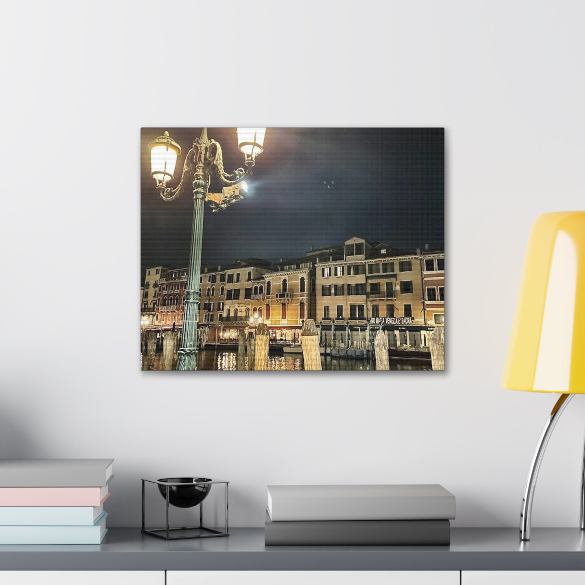 Venice Italy at Night Canvas Wrap