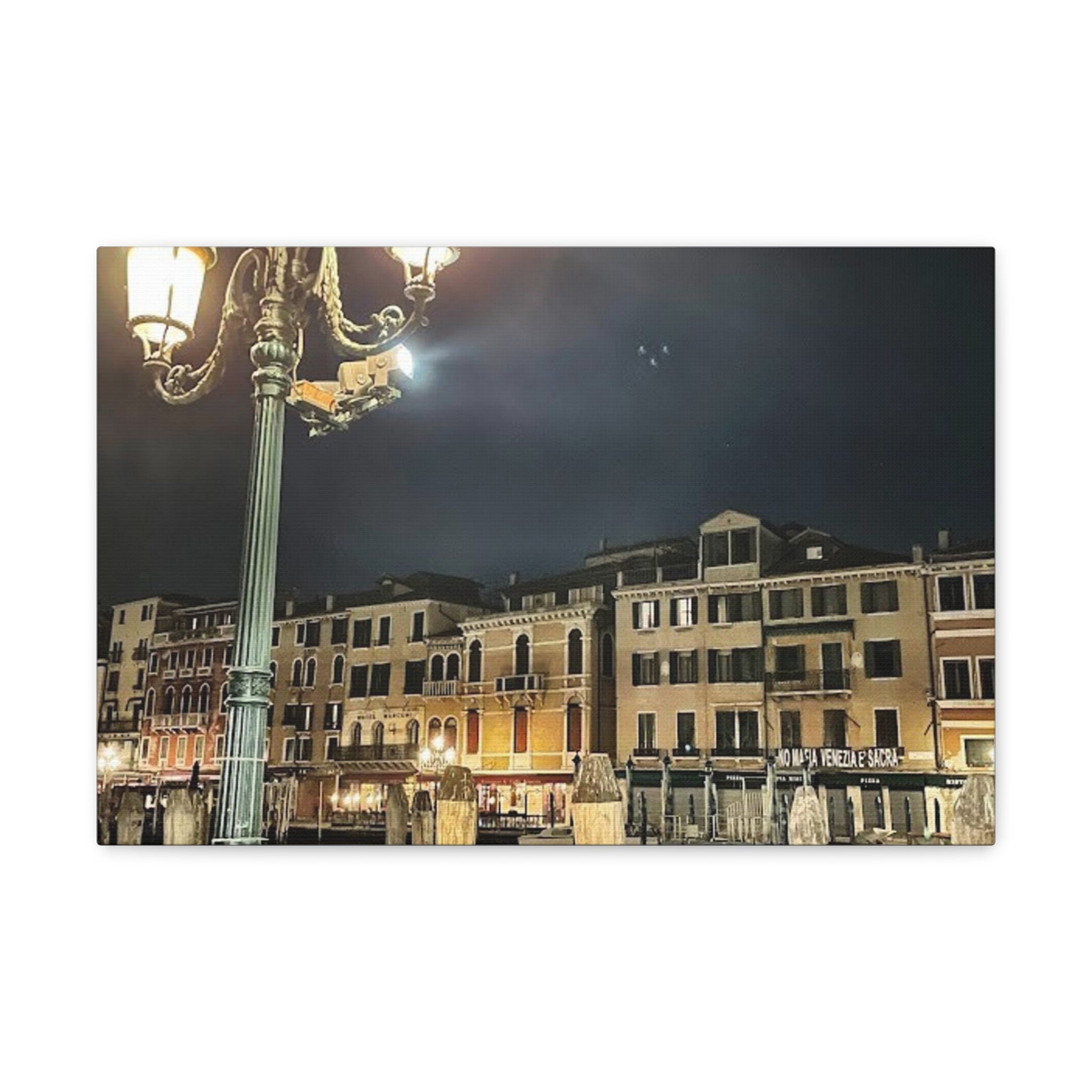 Venice Italy at Night Canvas Wrap