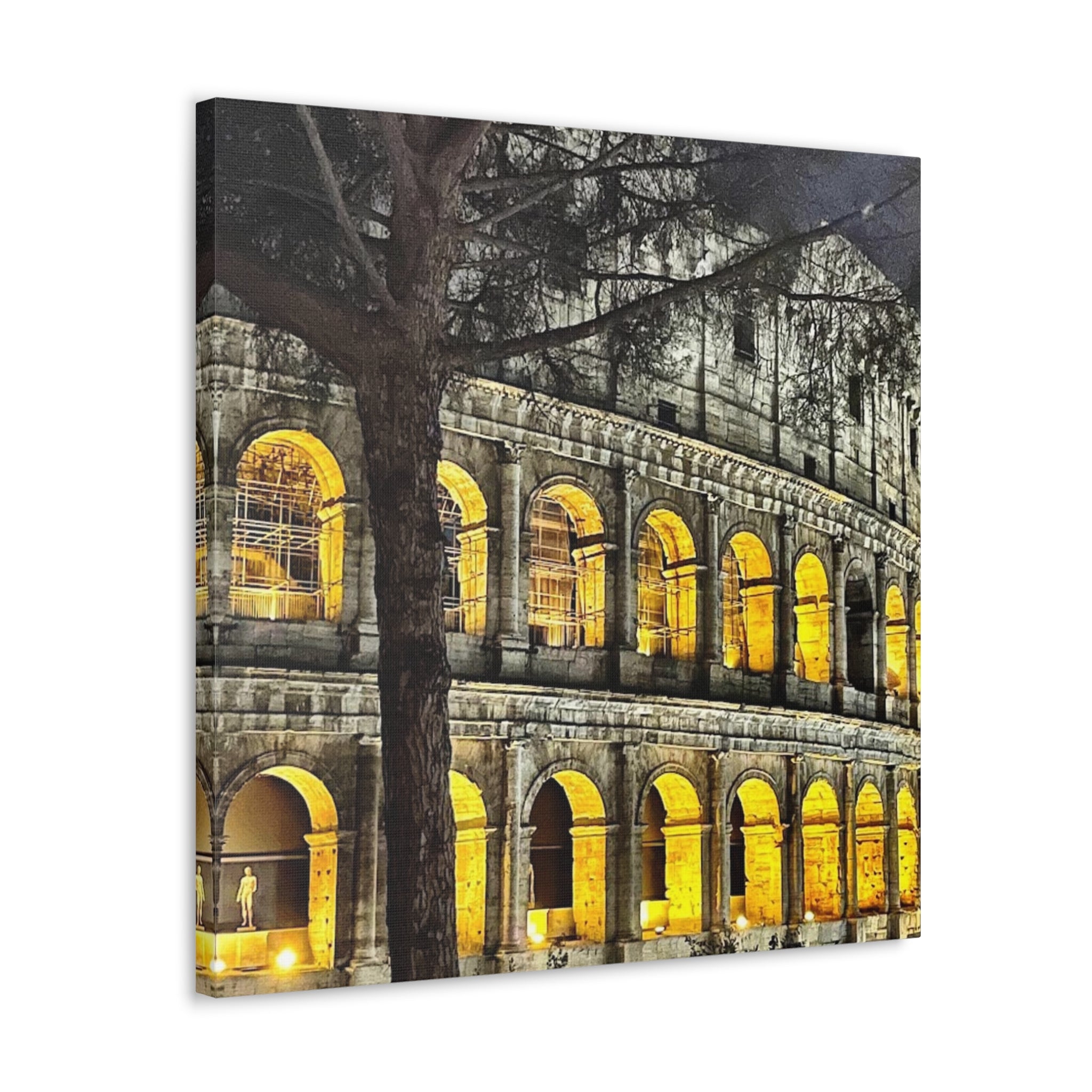 Rome at Night Canvas Wrap