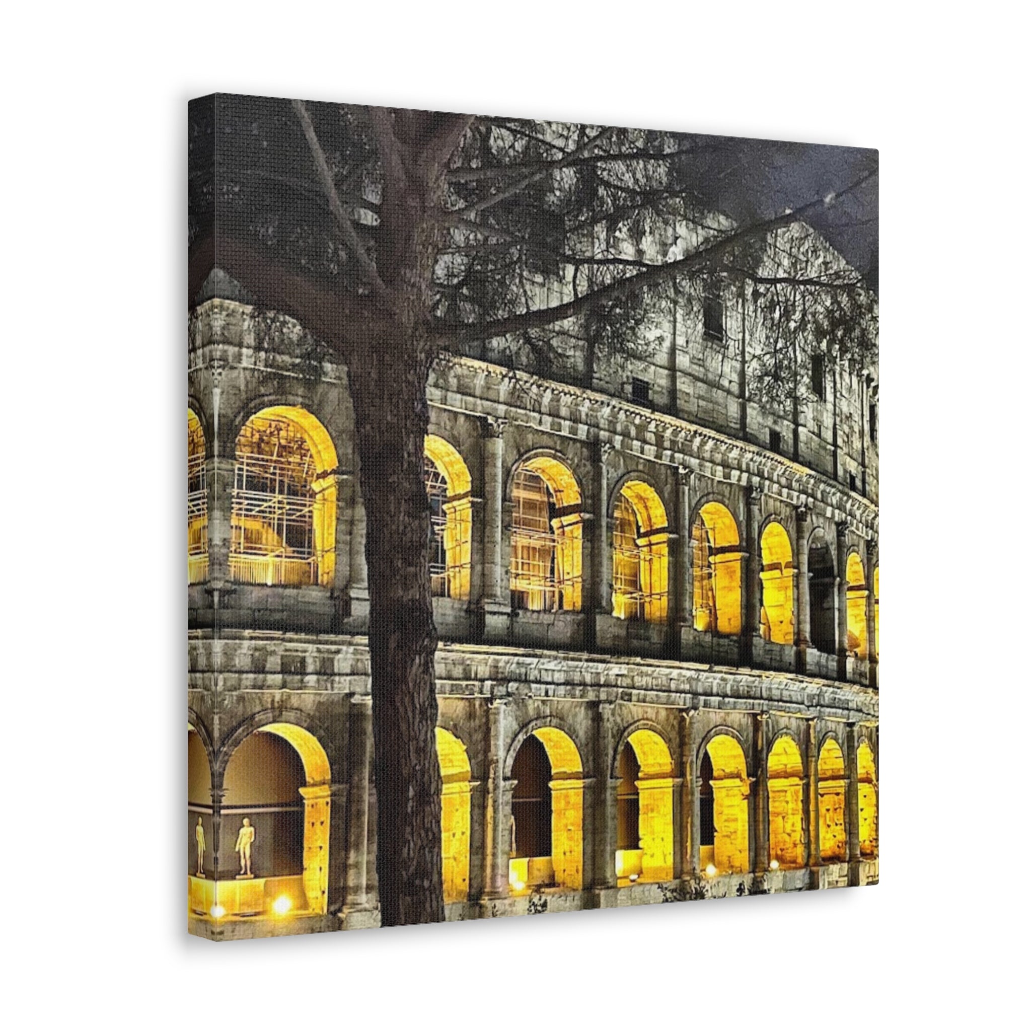 Rome at Night Canvas Wrap