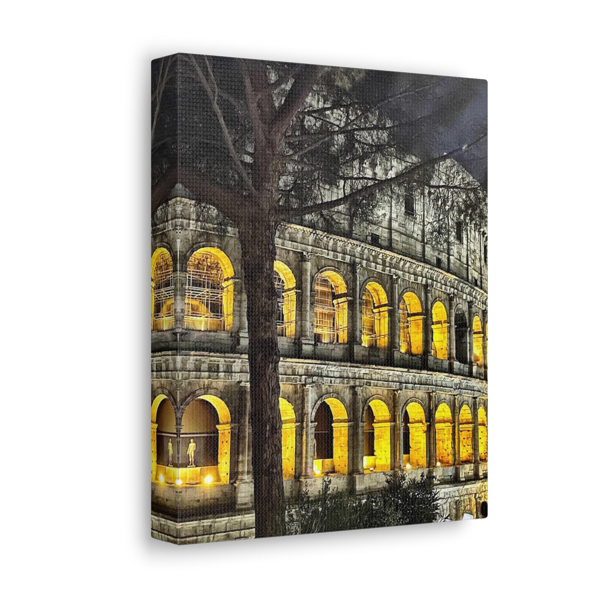 Rome at Night Canvas Wrap