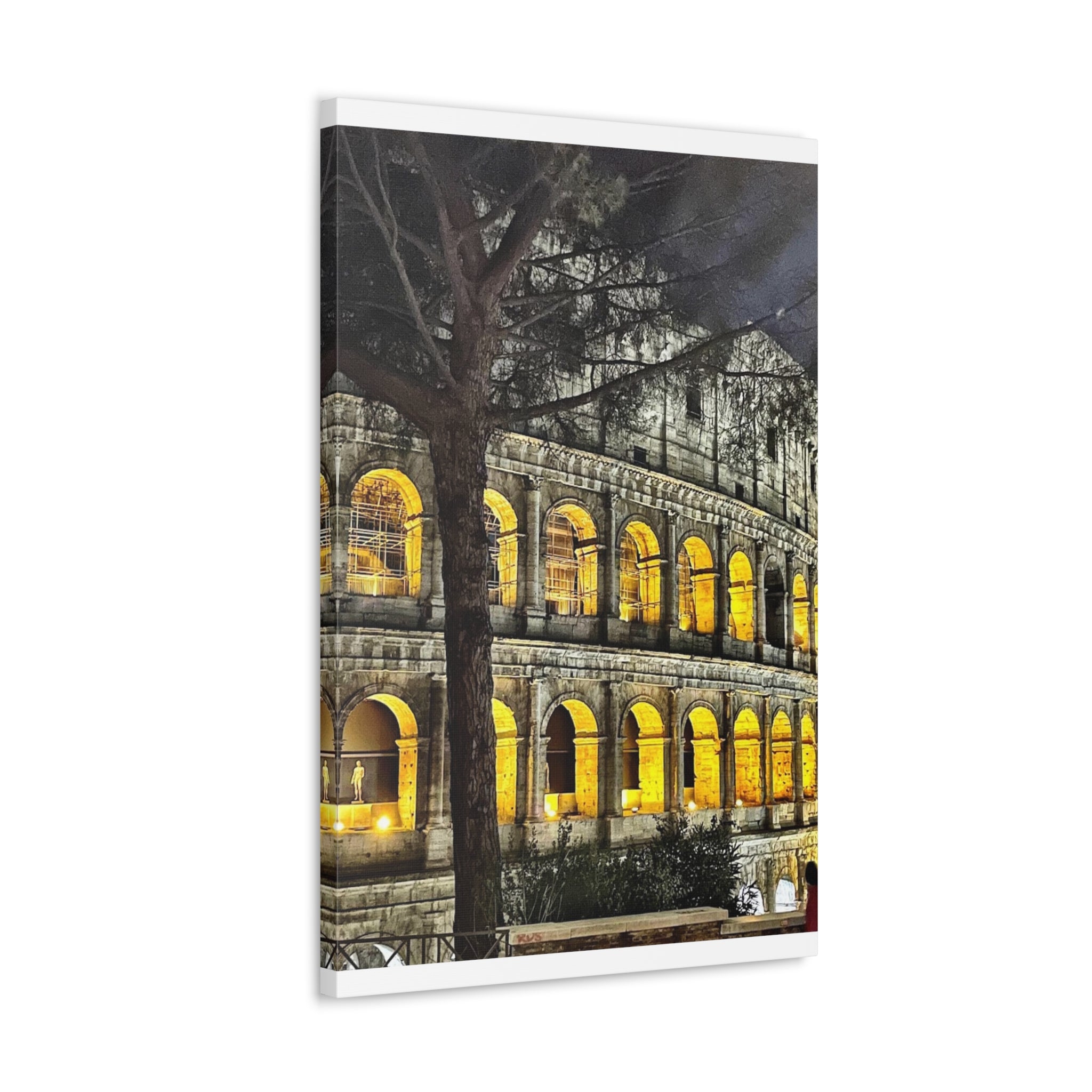 Rome at Night Canvas Wrap