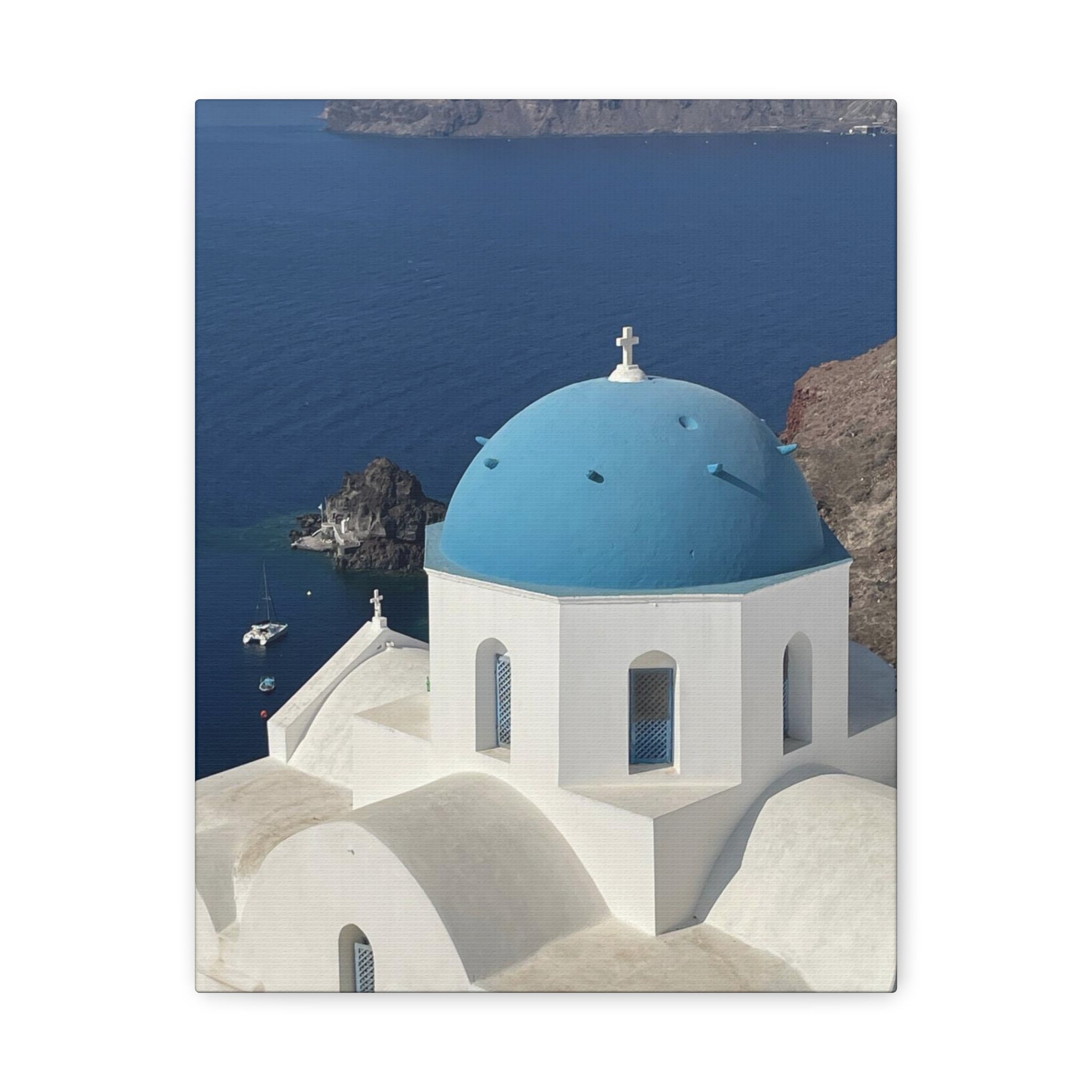 Santorini Greece Canvas Wrap