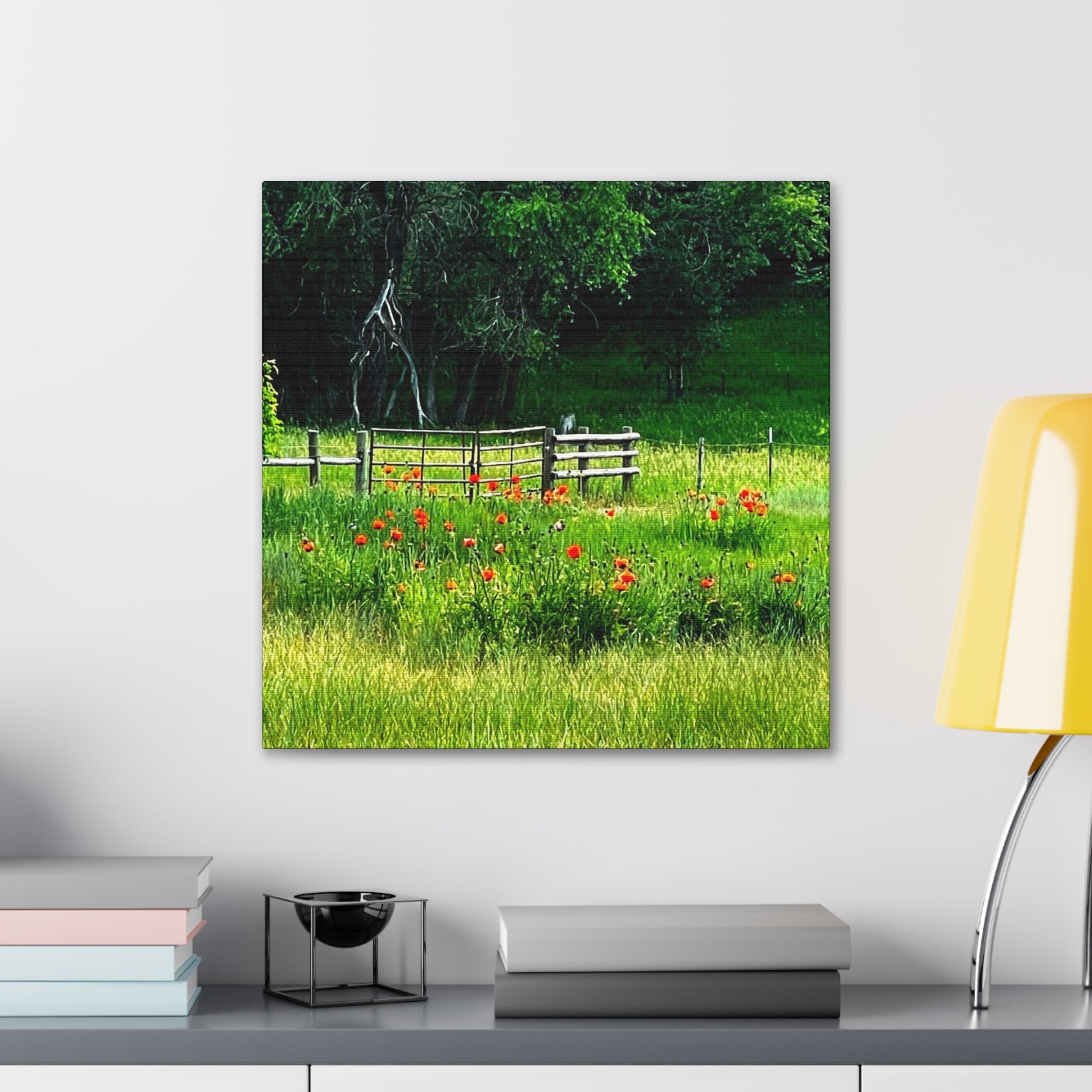 Utah Poppy Field Canvas Wrap