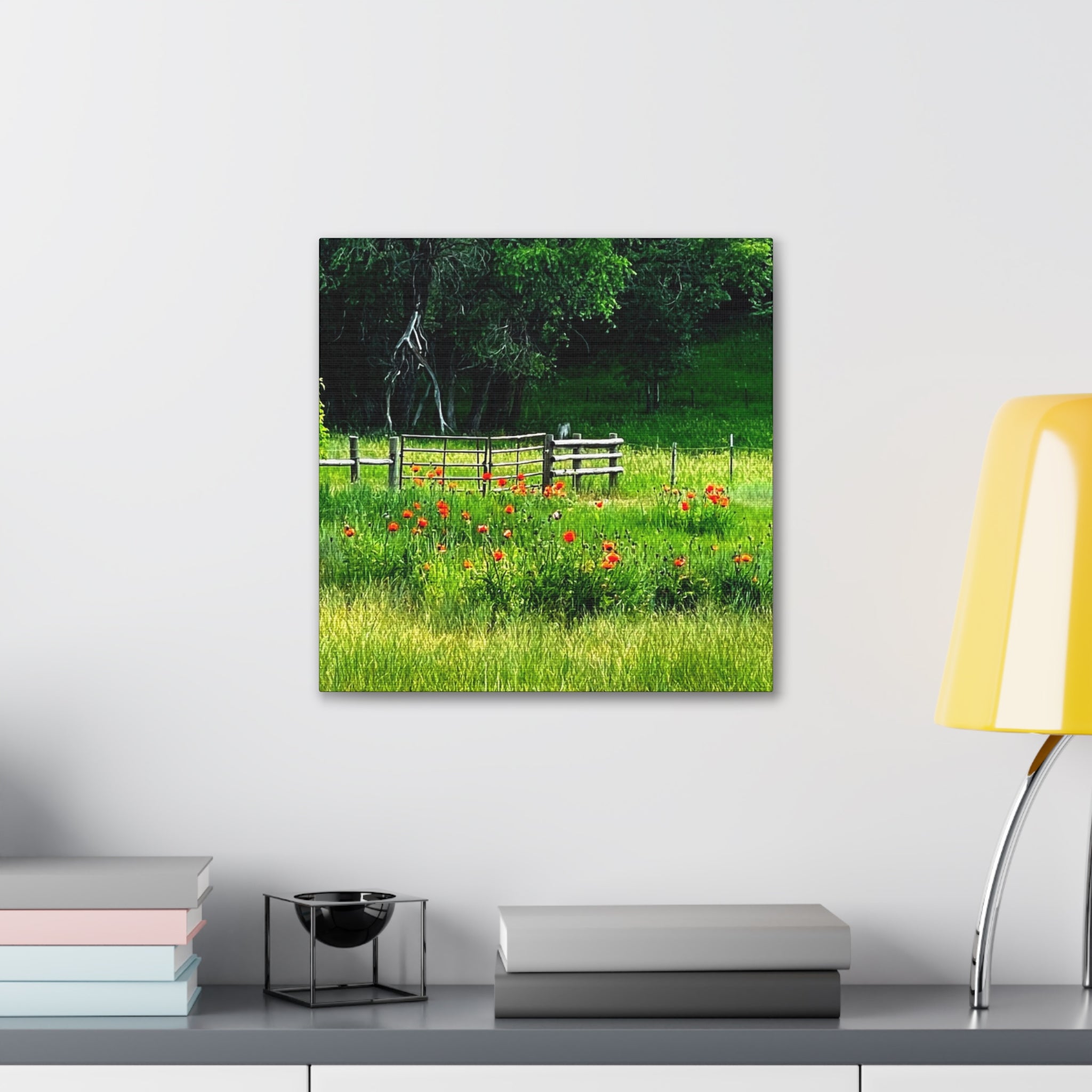 Utah Poppy Field Canvas Wrap