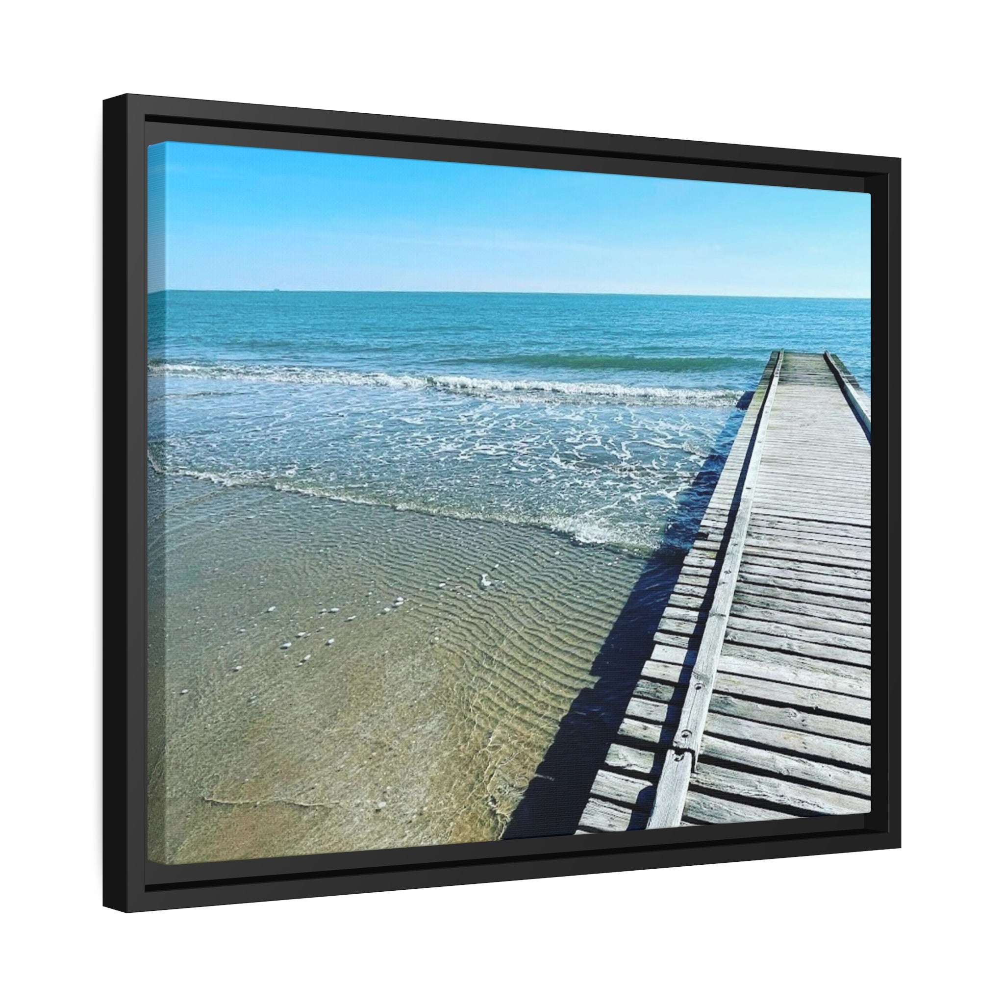 Lignano Beach Italy Matte Canvas, Black Frame