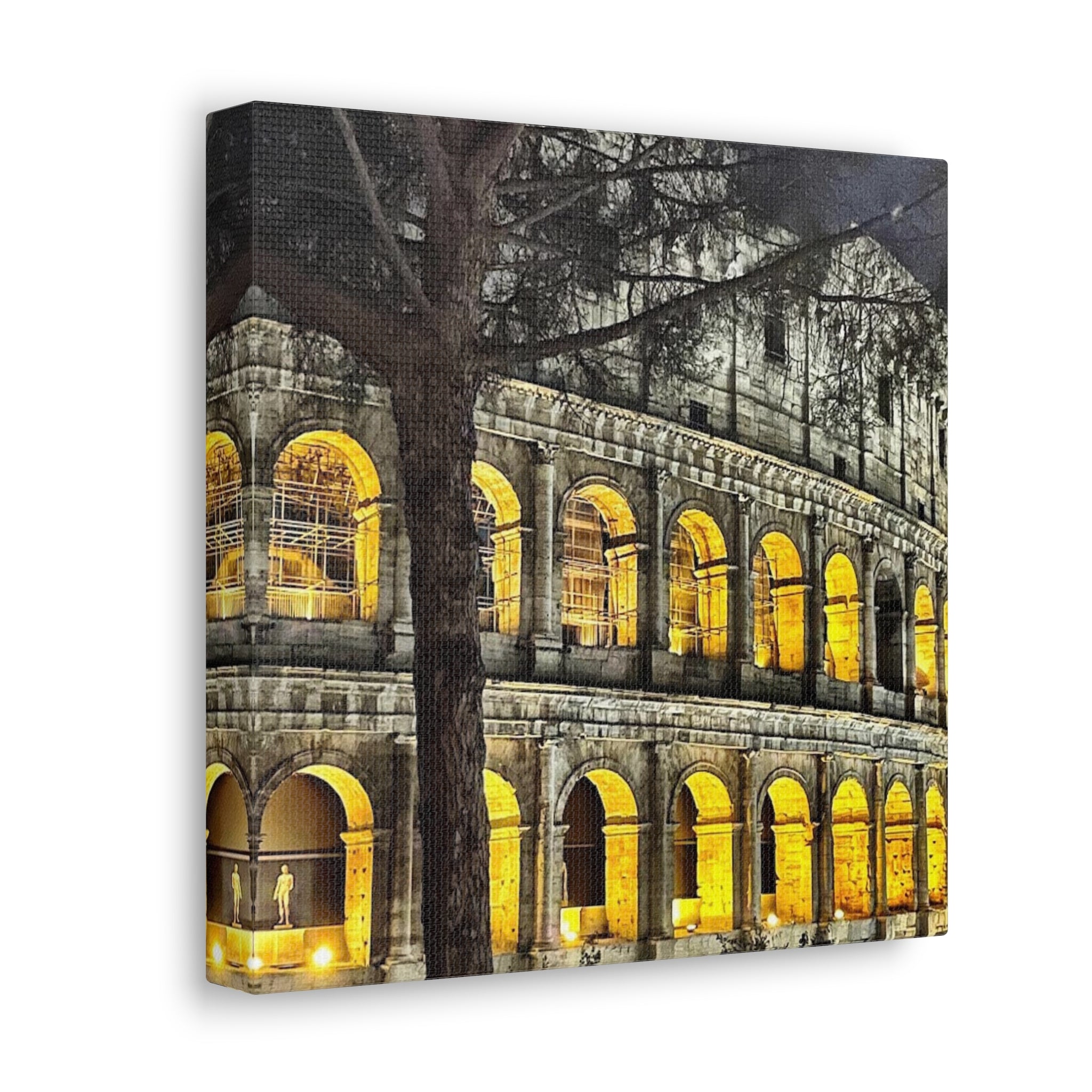 Rome at Night Canvas Wrap