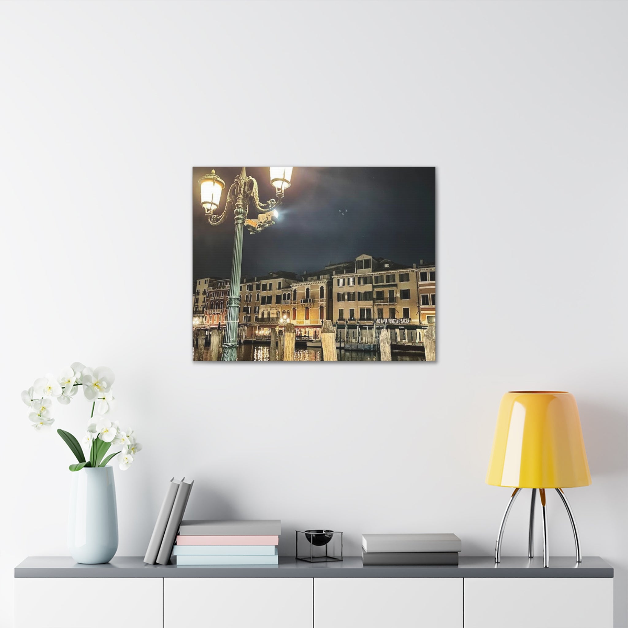 Venice Italy at Night Canvas Wrap