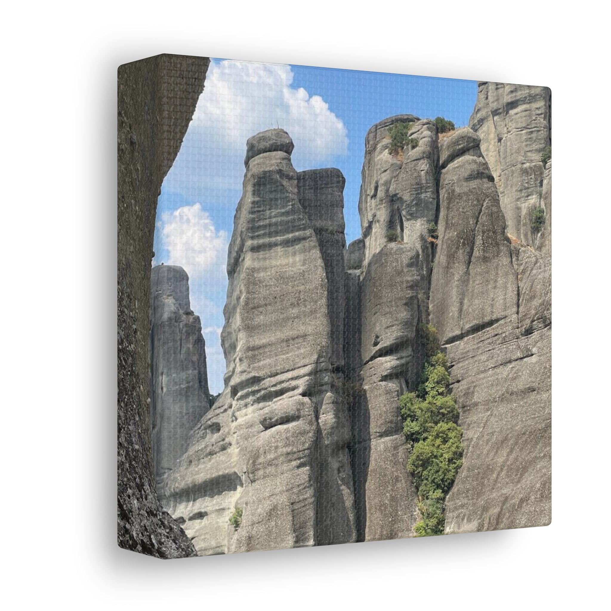 Meteora Mountains Greece Canvas Wrap