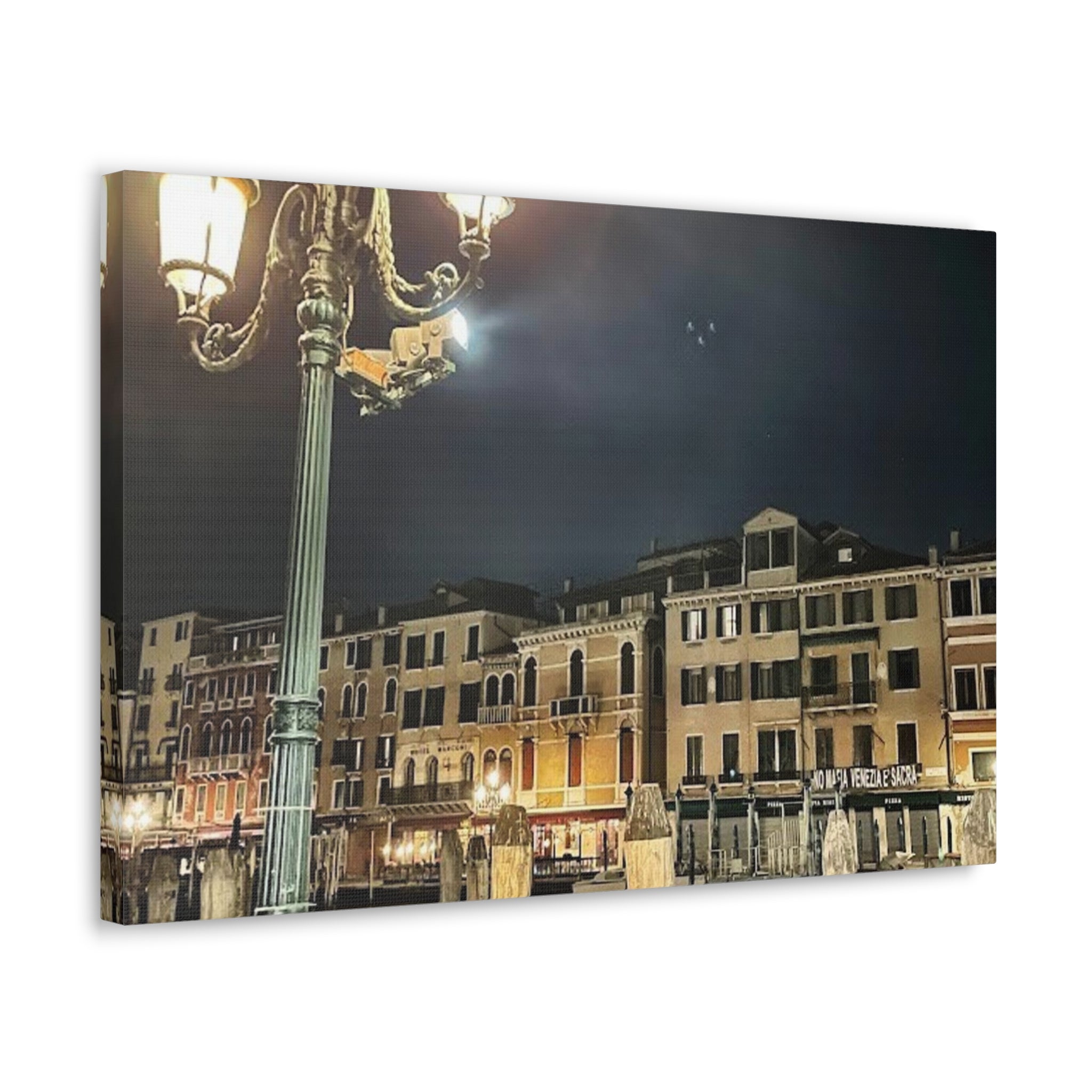 Venice Italy at Night Canvas Wrap