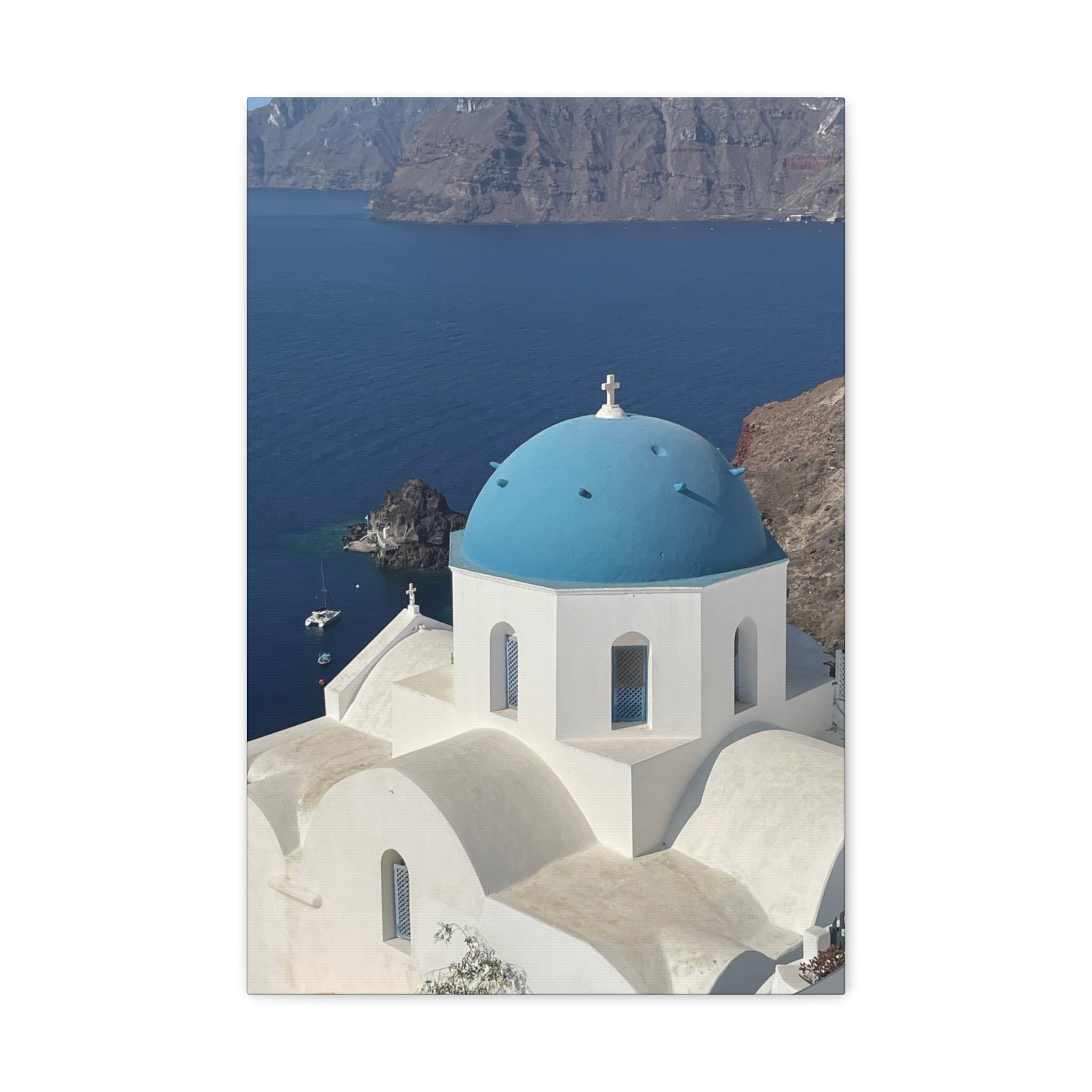 Santorini Greece Canvas Wrap