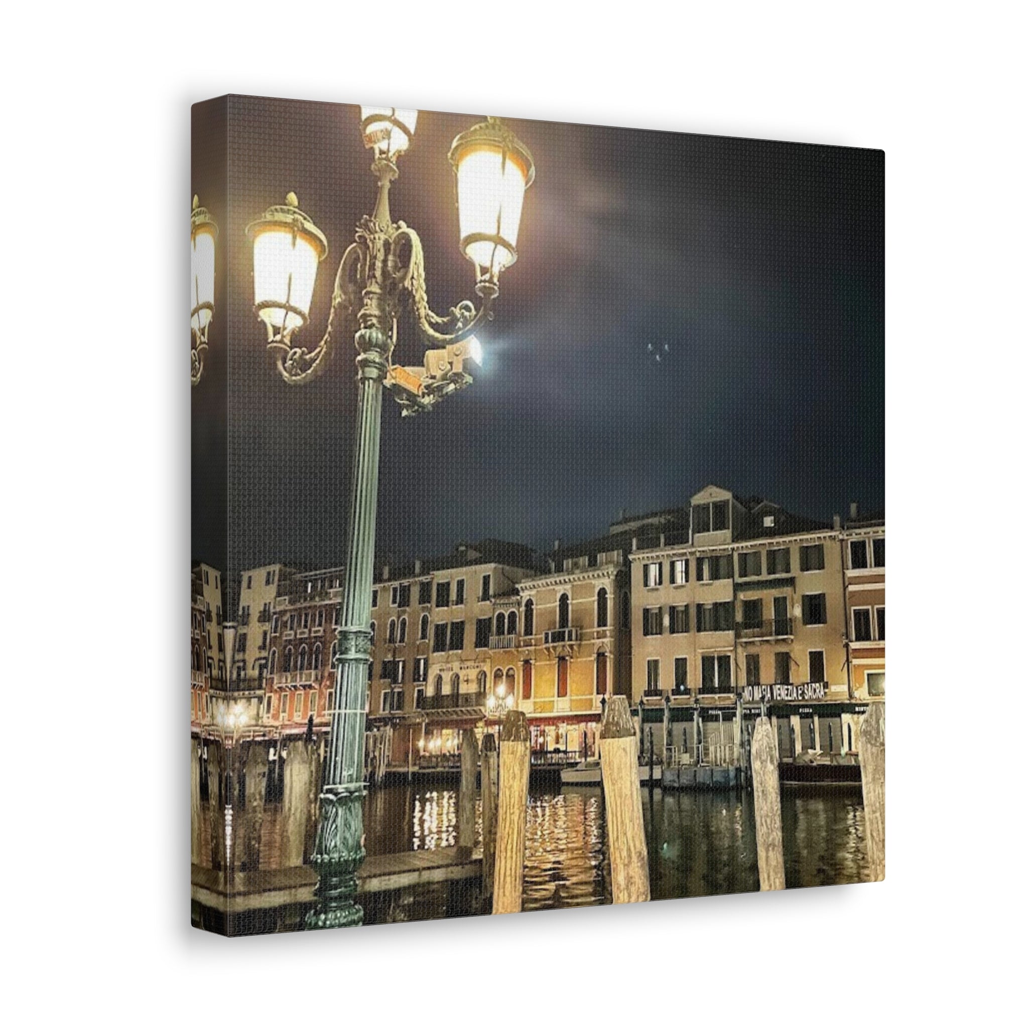 Venice Italy at Night Canvas Wrap